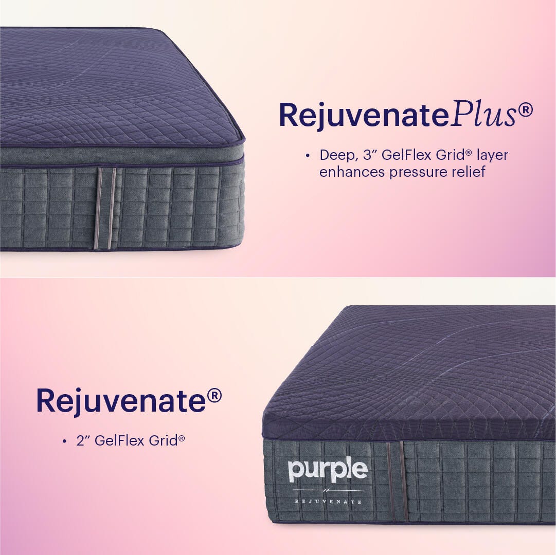Rejuvenate® King Hybrid Mattress, Purple, large