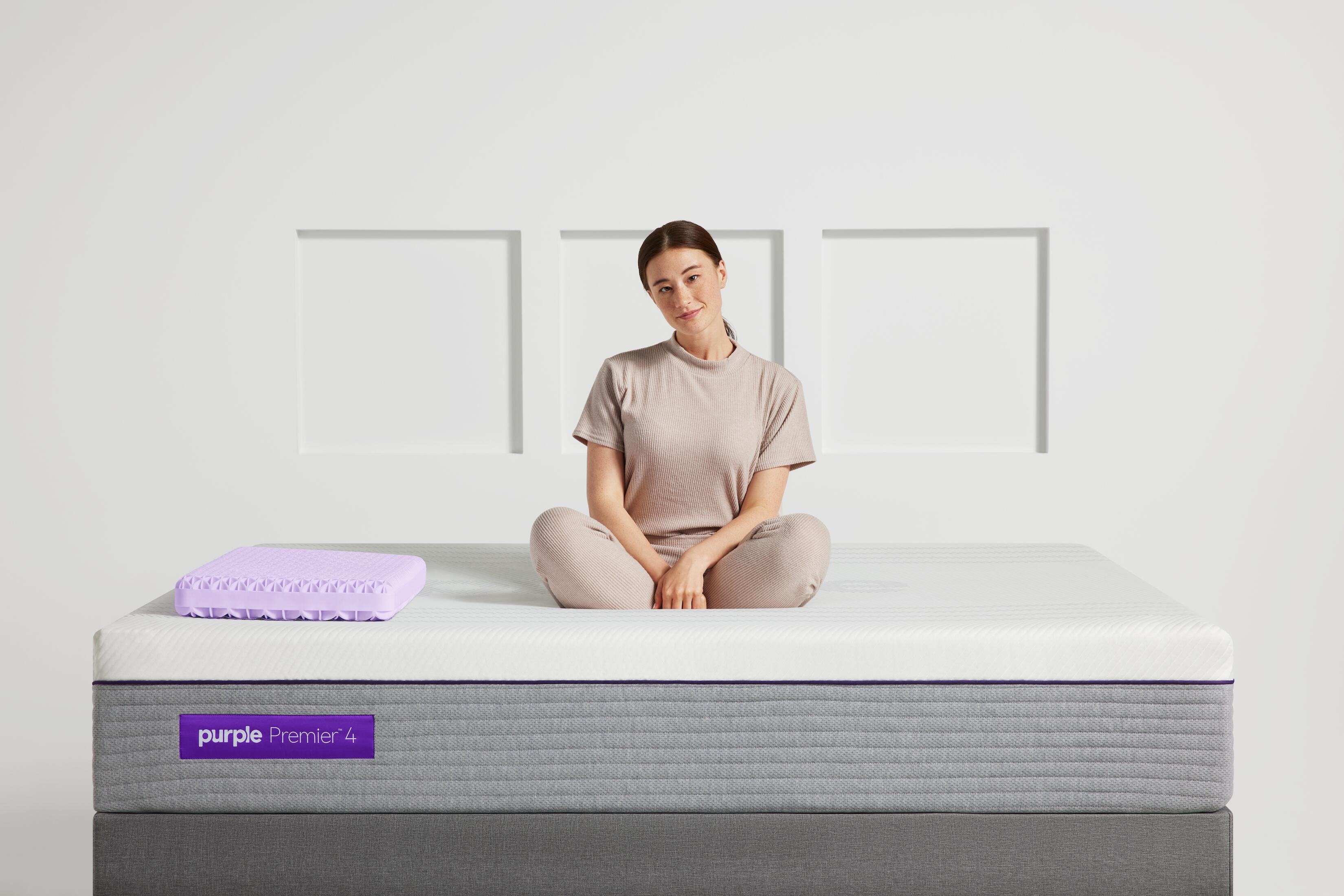 Purple&reg;&nbsp; Hybrid Premier 4 Full Mattress, White/Gray, large