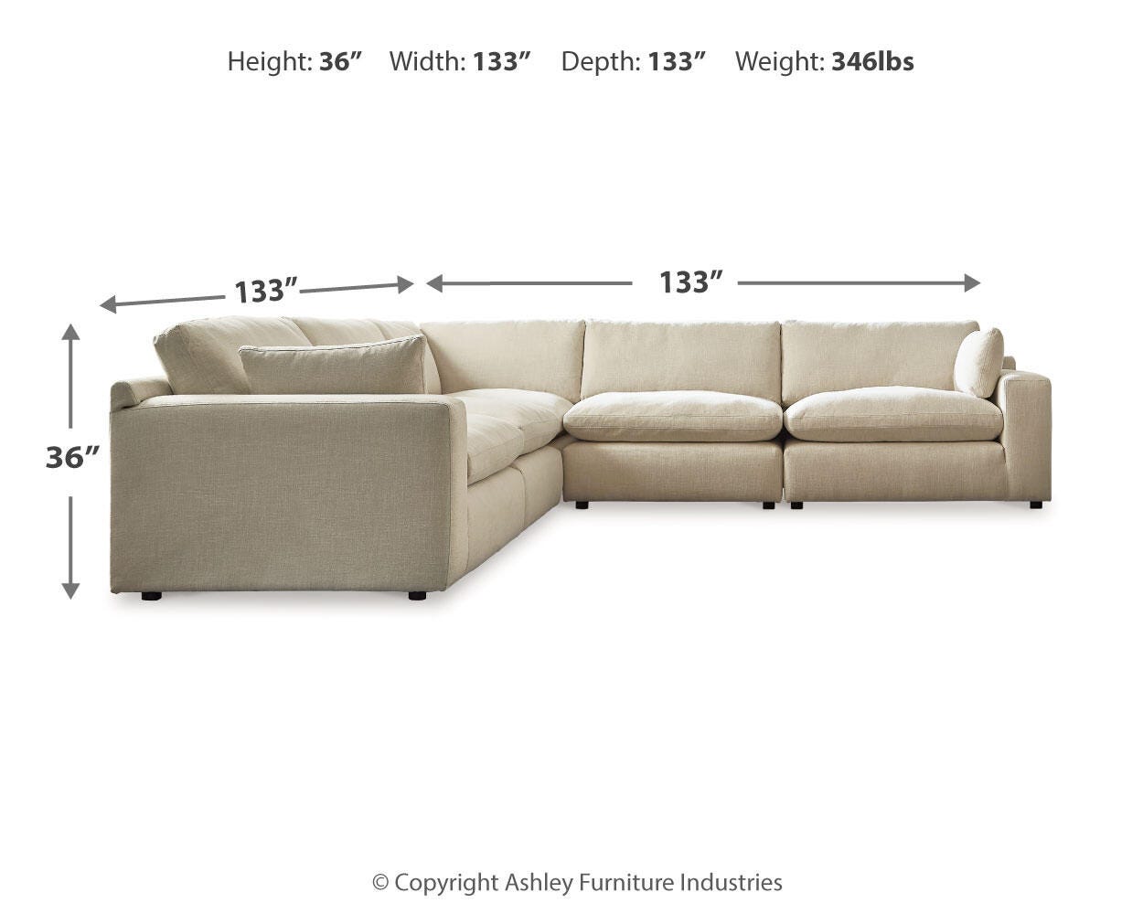 Elyza 5-Piece Sectional - image 5