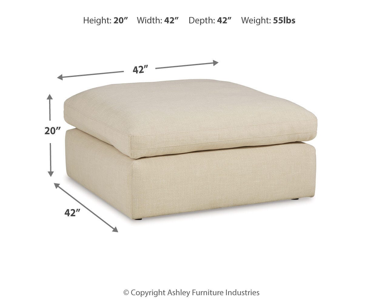 Elyza Oversized Accent Ottoman - image 4