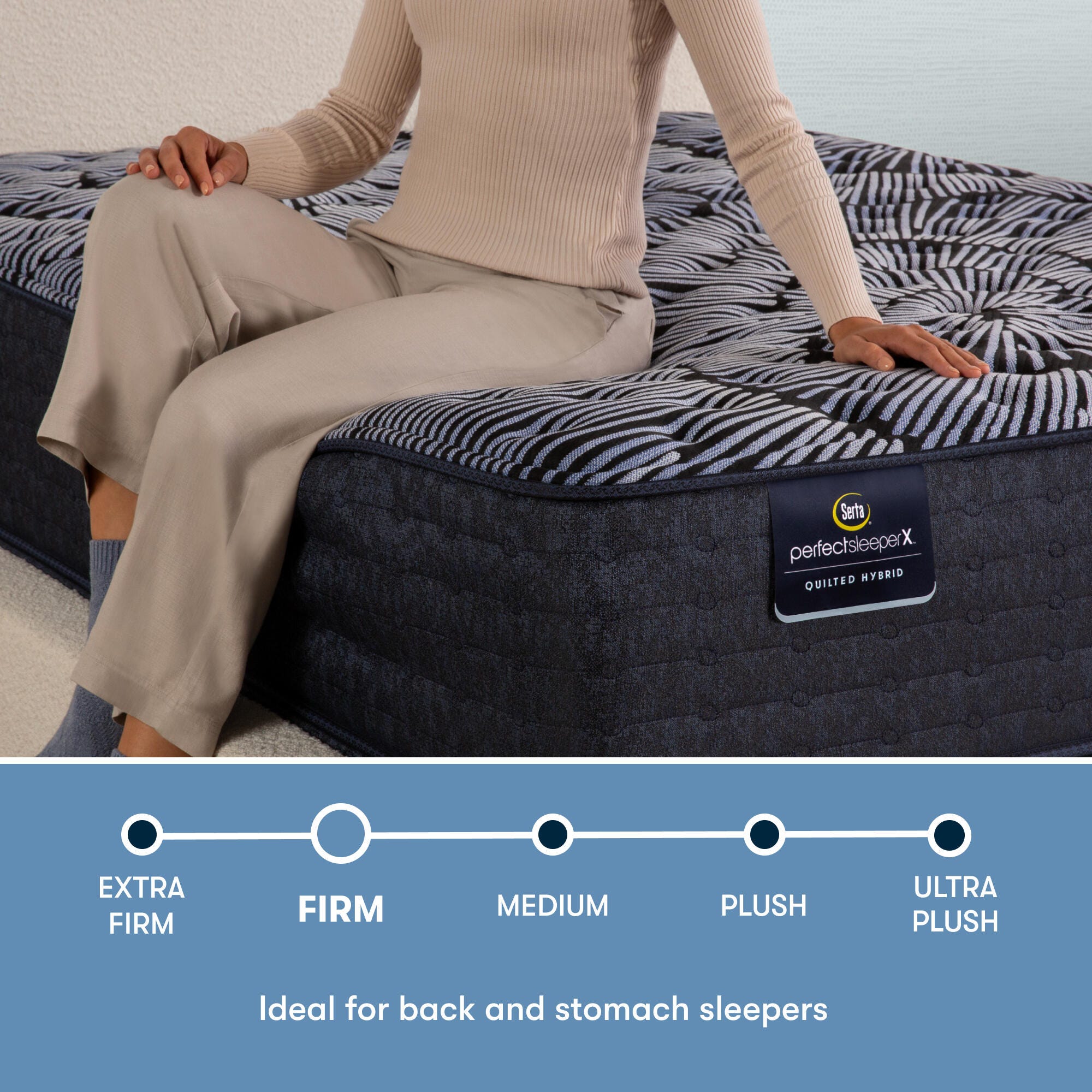 Perfect Sleeper X Knox Firm 13.5 in. Full Hybrid Mattress | Ashley