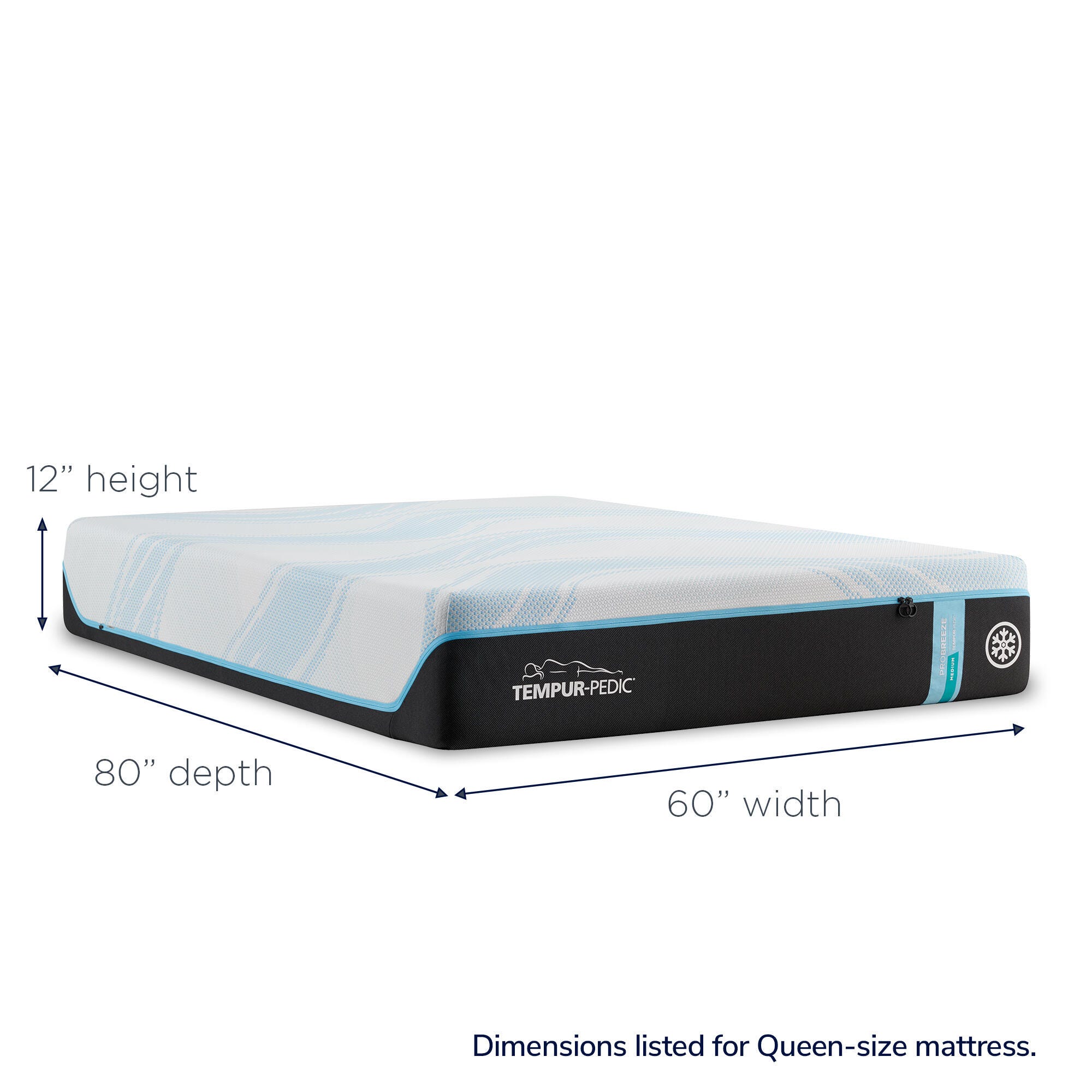 TEMPUR Probreeze 2.0 Medium Split California King Mattress, White, large