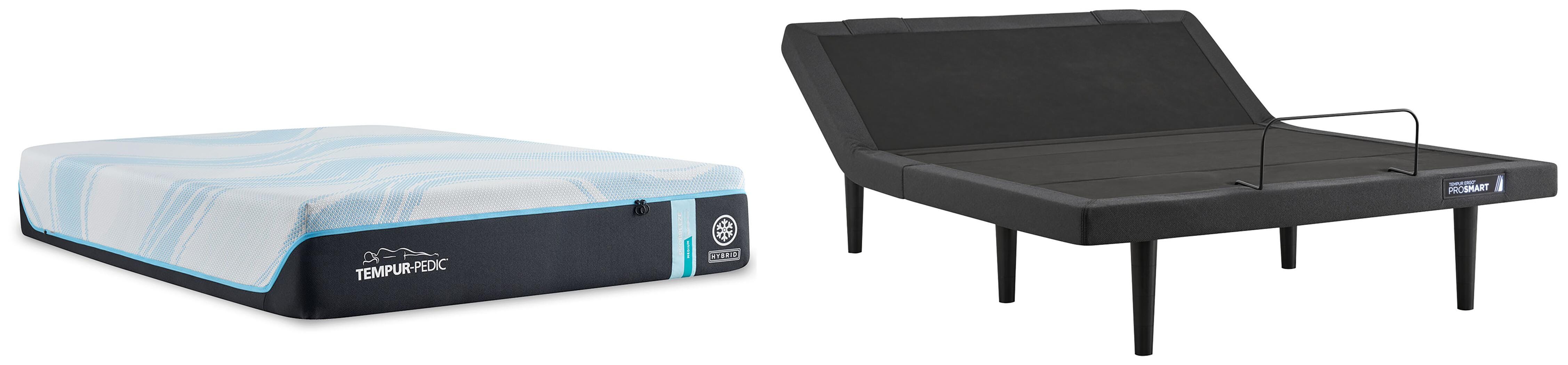 TEMPUR Probreeze Medium Hybrid Queen Mattress with TEMPUR Ergo Prosmart Base