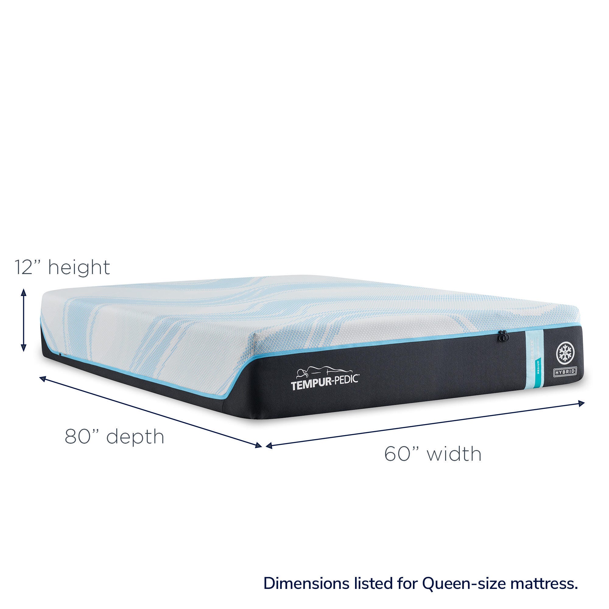 TEMPUR Probreeze 2.0 Medium Hybrid California King Mattress, White, large
