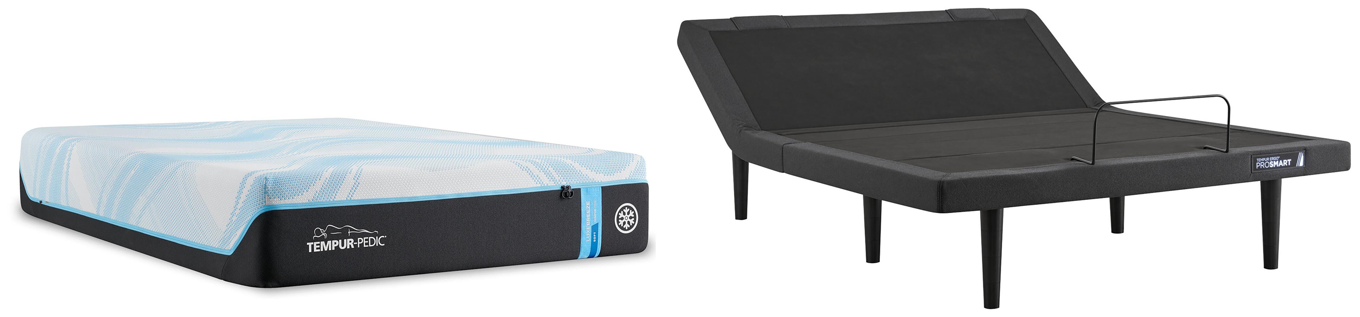 TEMPUR Luxebreeze Soft Queen Mattress with TEMPUR Ergo Prosmart Base