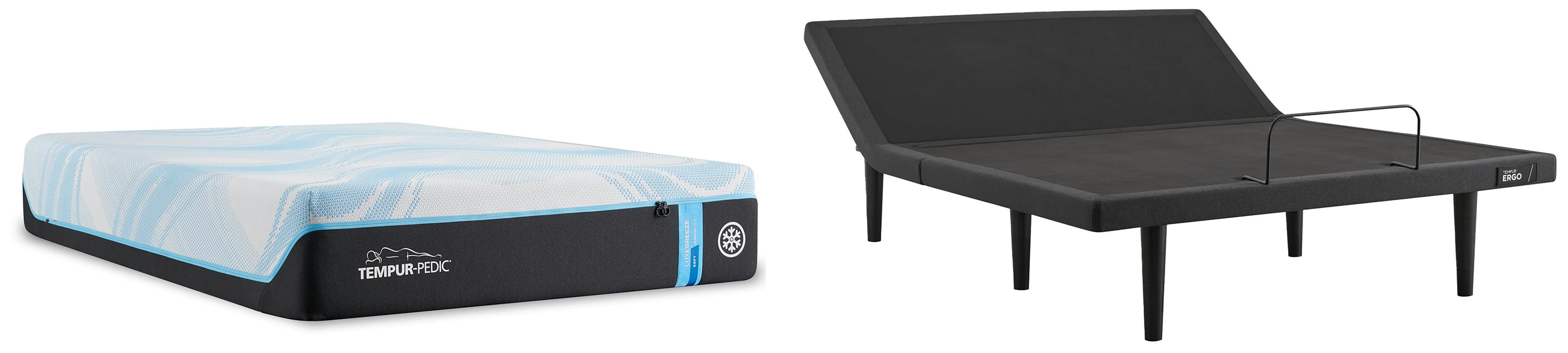 TEMPUR Luxebreeze Soft King Mattress with TEMPUR Ergo Power Base