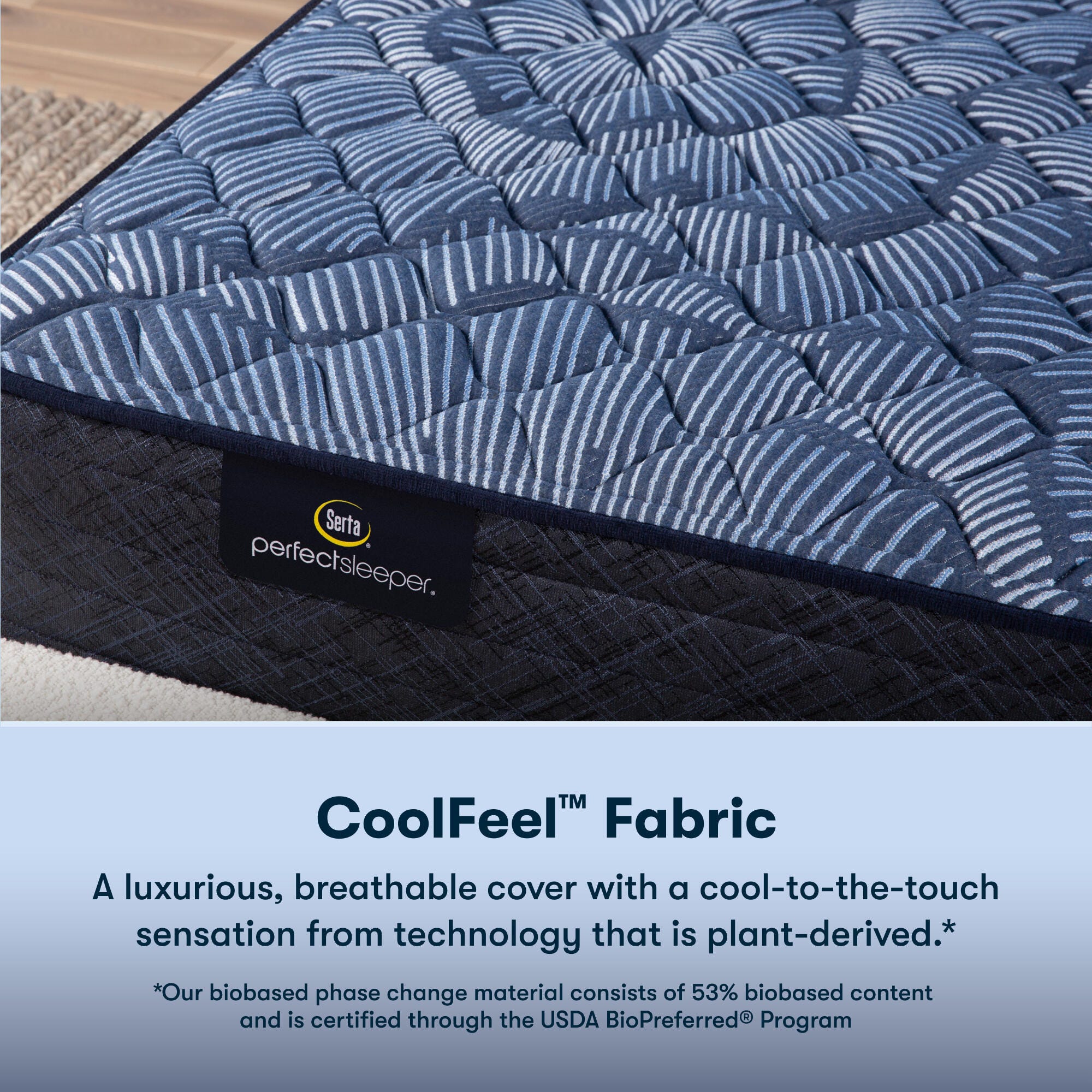 Serta Perfect Sleeper Cobalt Calm Extra Firm 12" California King Mattress, Dark Blue, large