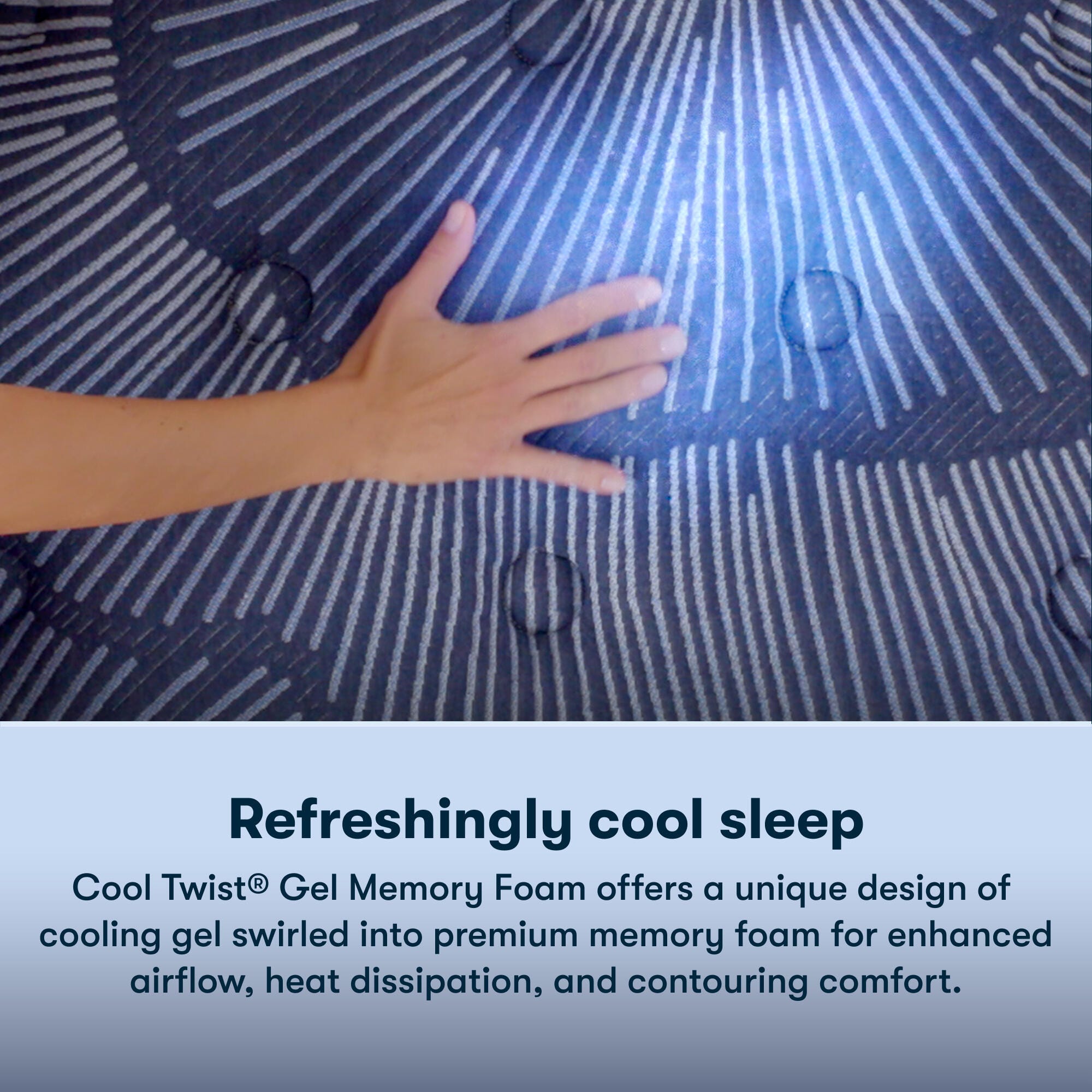 Serta Perfect Sleeper Cobalt Calm Plush 13.25" Twin Mattress, Dark Blue, large
