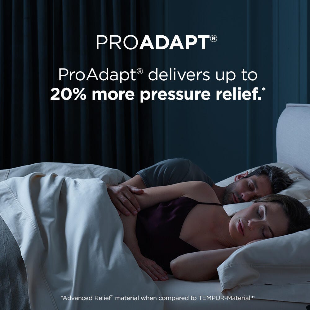 TEMPUR-ProAdapt® Medium Split California King Mattress, White, large