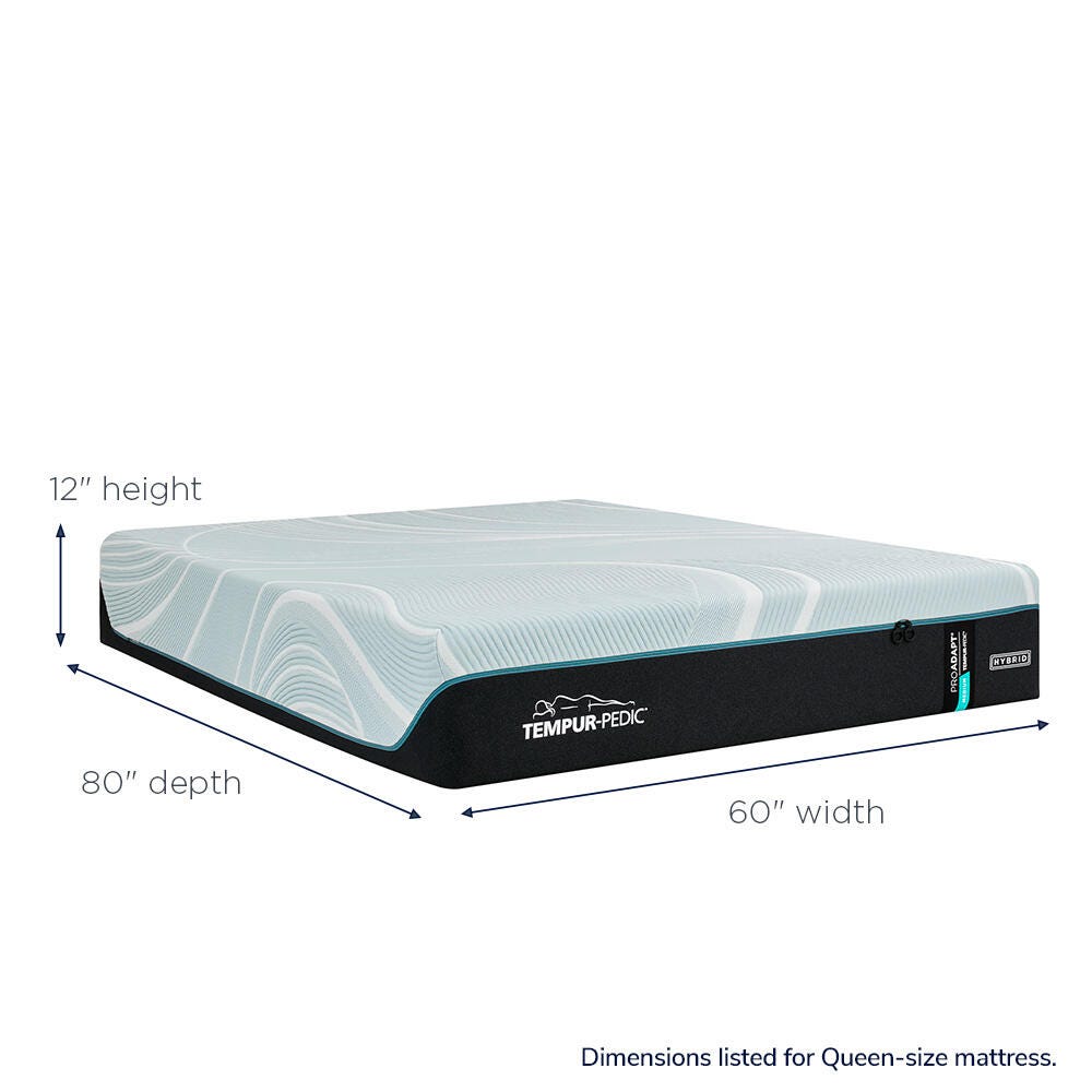 TEMPUR-ProAdapt® Medium Hybrid King Mattress, White, large
