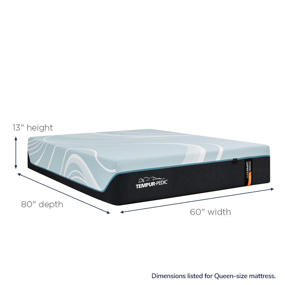 TEMPUR-LuxeAdapt® Firm King Mattress, White, large