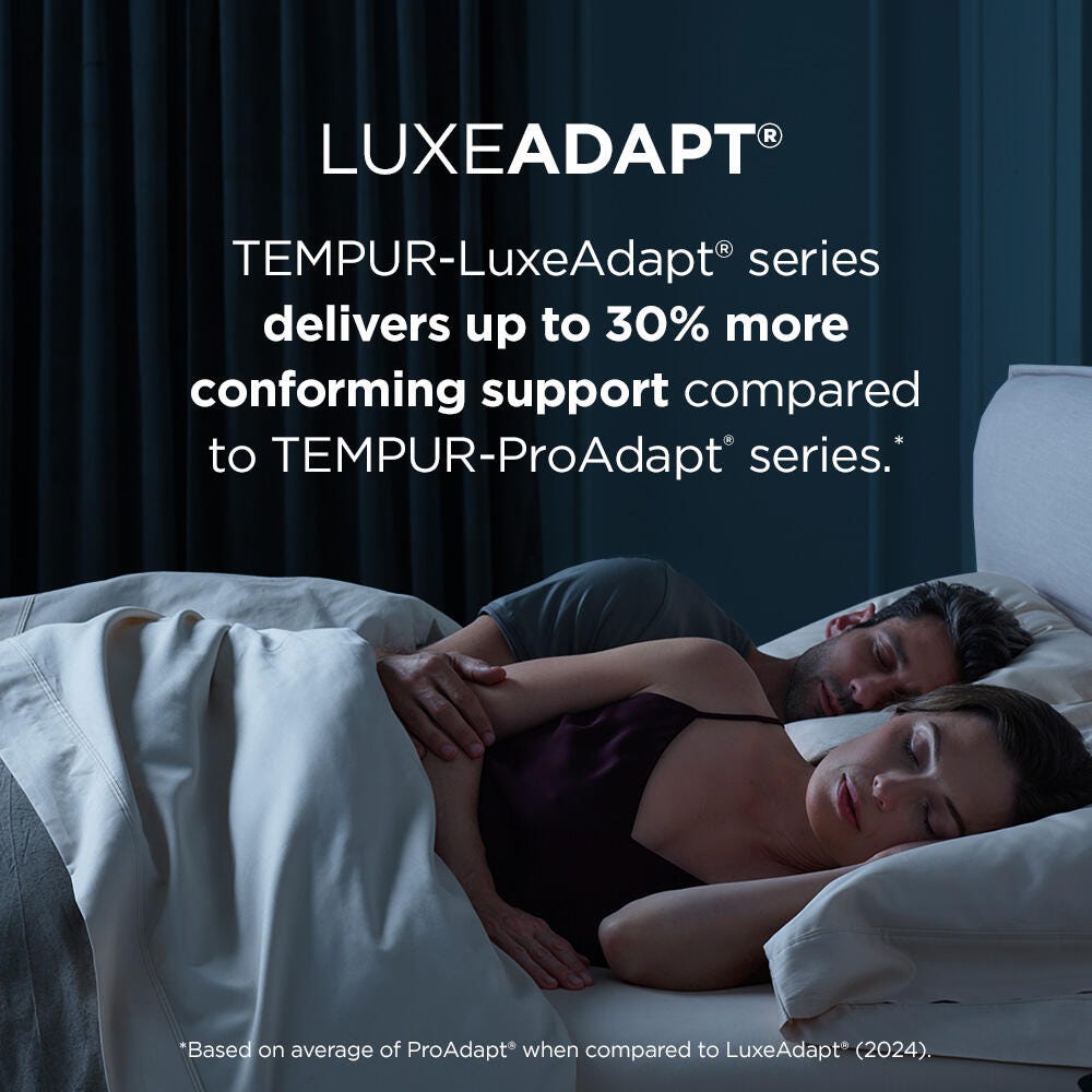 TEMPUR-LuxeAdapt® Firm California King Mattress, White, large
