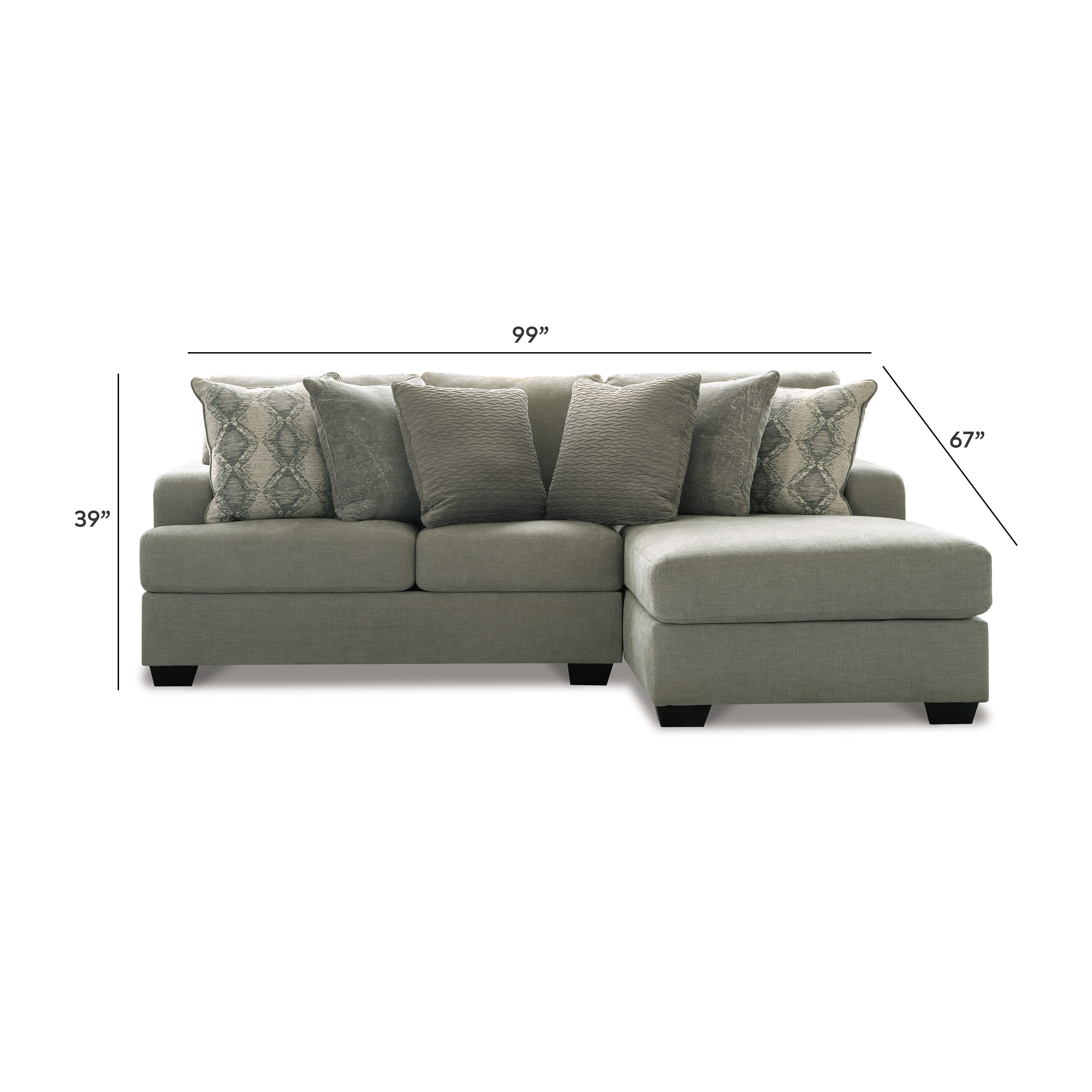 Keener 2-Piece Sectional with Chaise, Ash, large