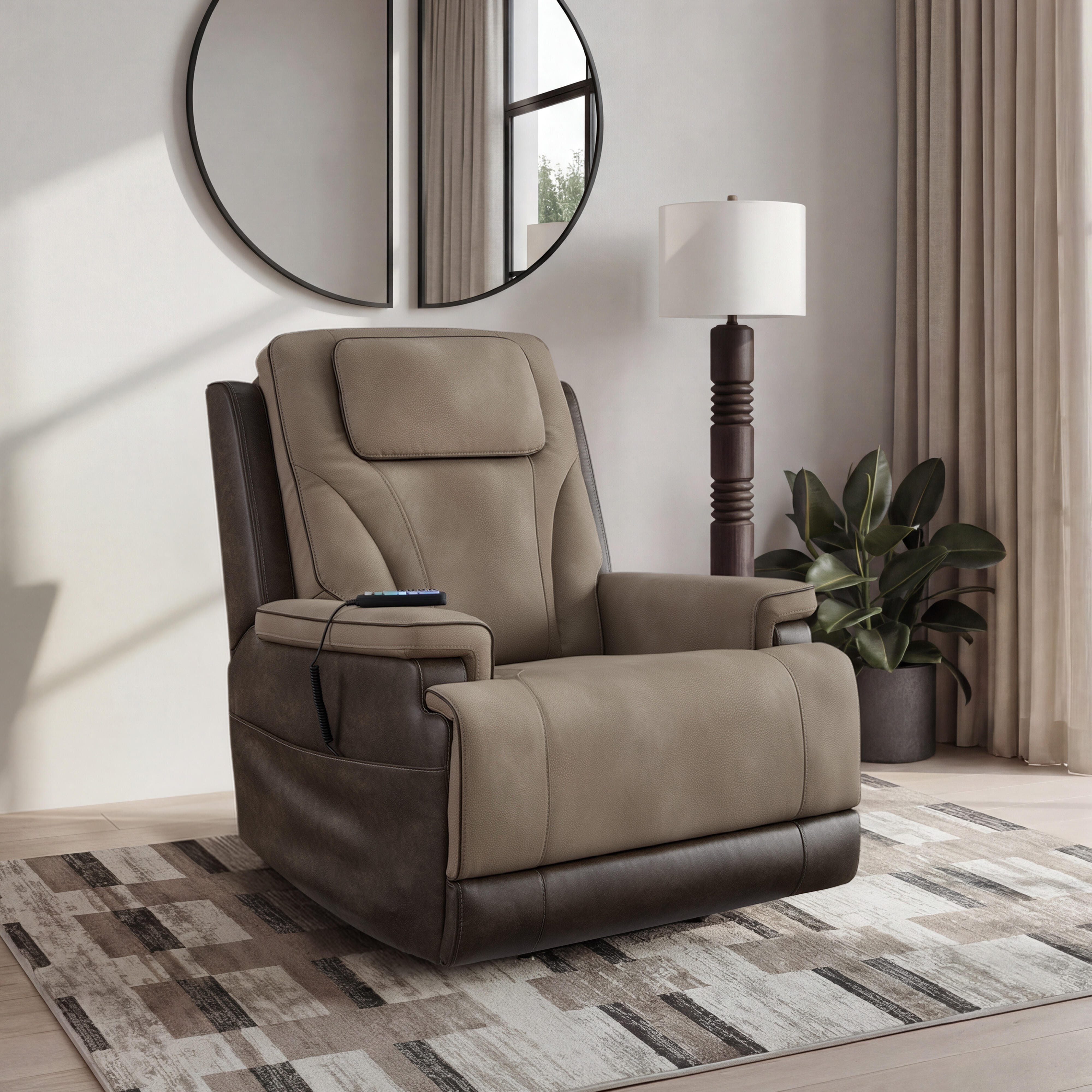 4Z-Serenity Zone Power Lift Recliner, Sand, large