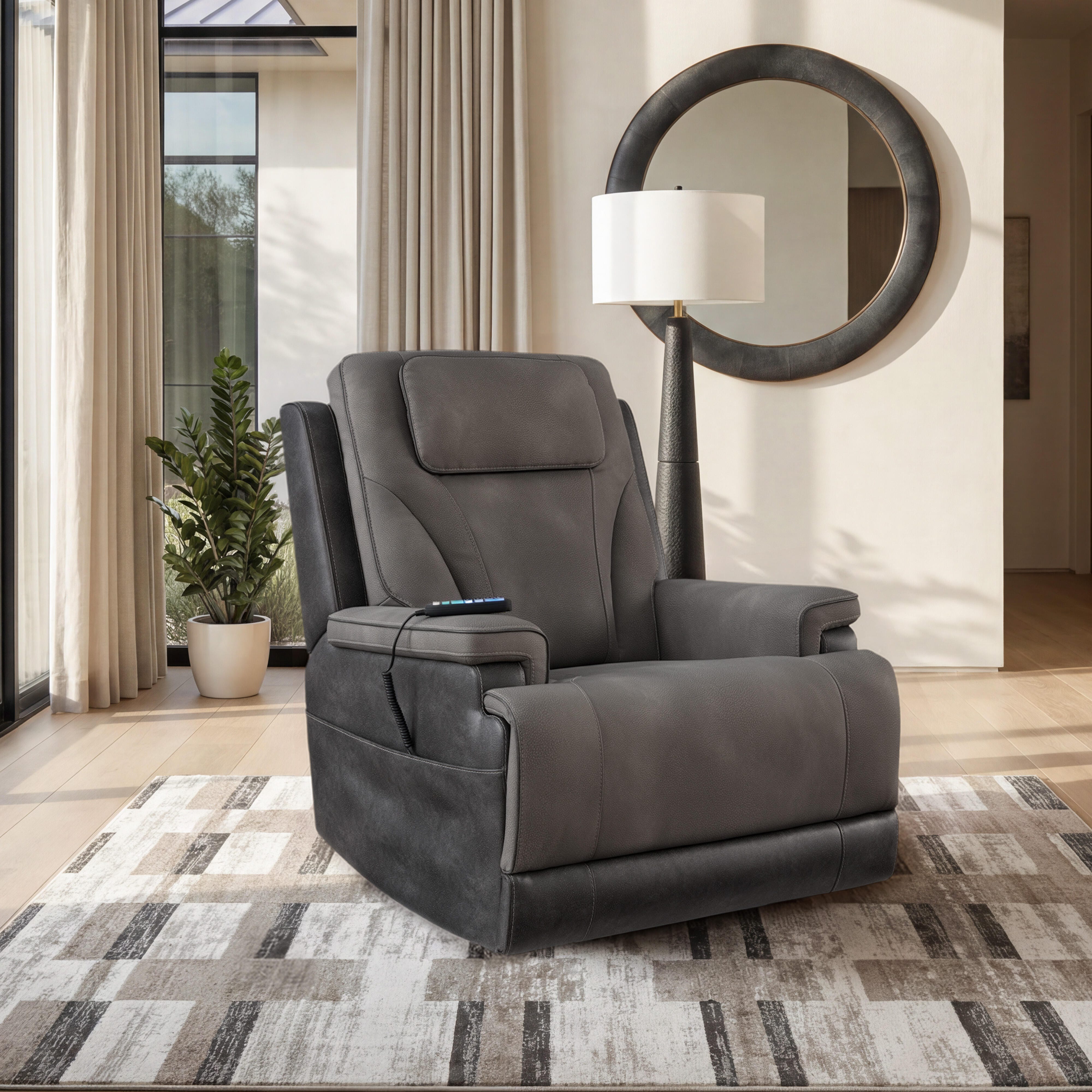 4Z-Serenity Zone Power Lift Recliner, Slate, large