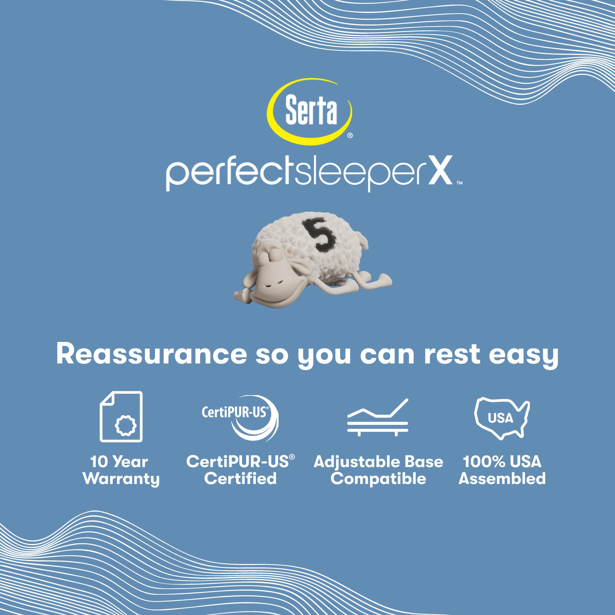 Perfect Sleeper X Max Medium 14.25 in. King Hybrid Mattress, White, large