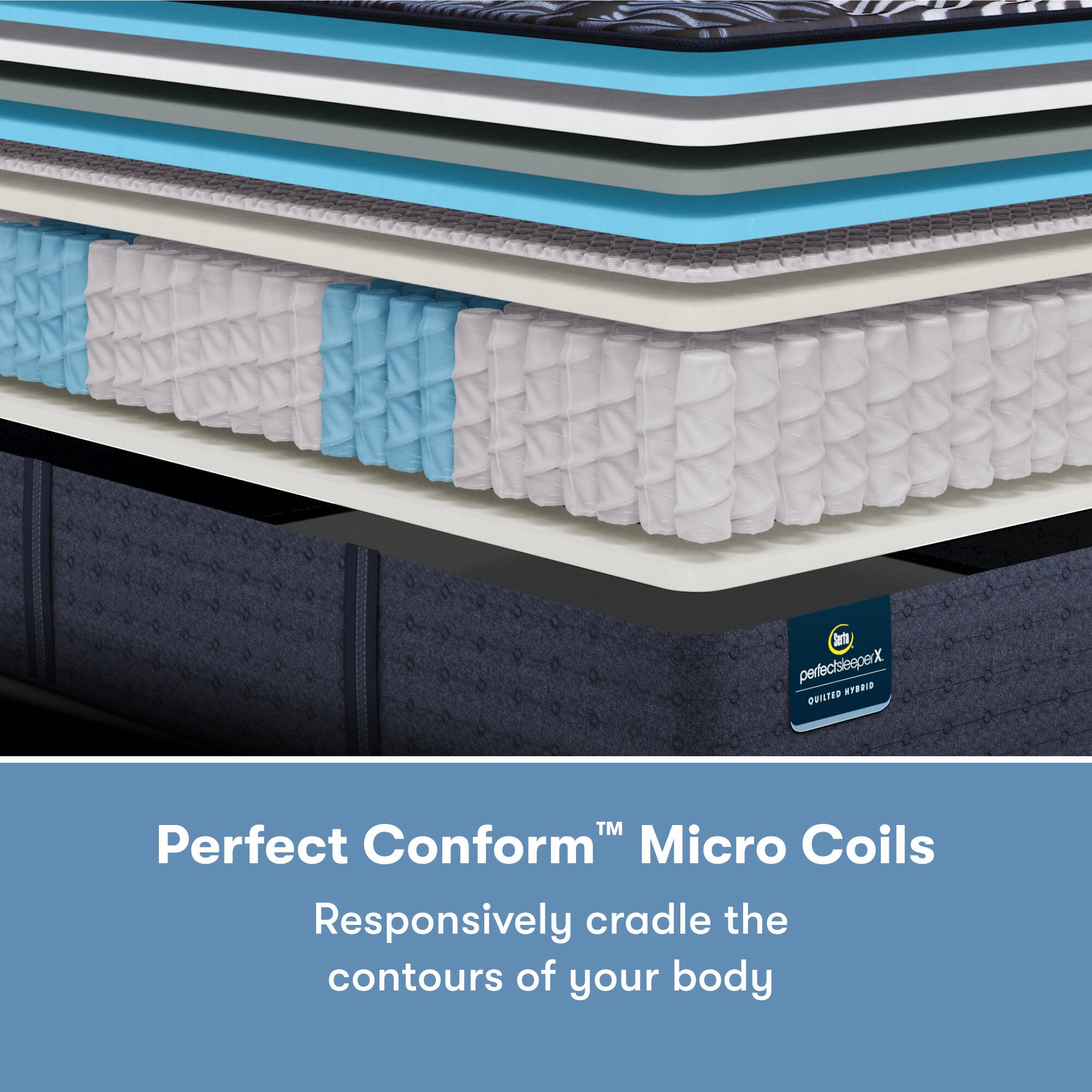 Perfect Sleeper X Max Medium 14.25 in. King Hybrid Mattress, White, large