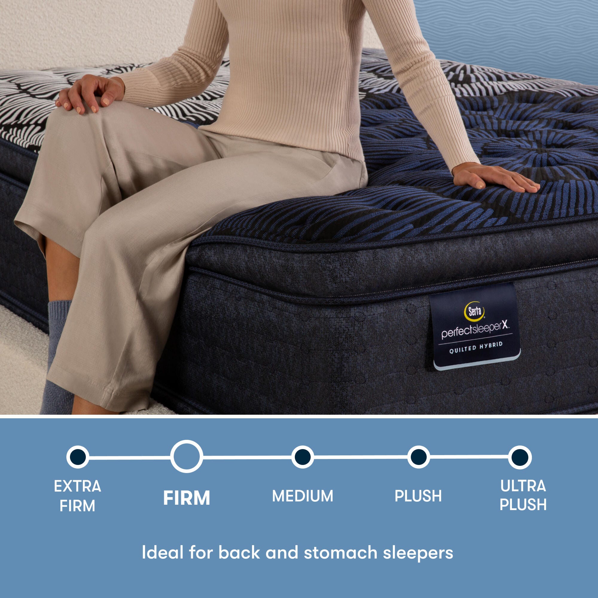 Perfect Sleeper X Max Firm Pillow Top 15.25 in. Twin XL Hybrid Mattress, White