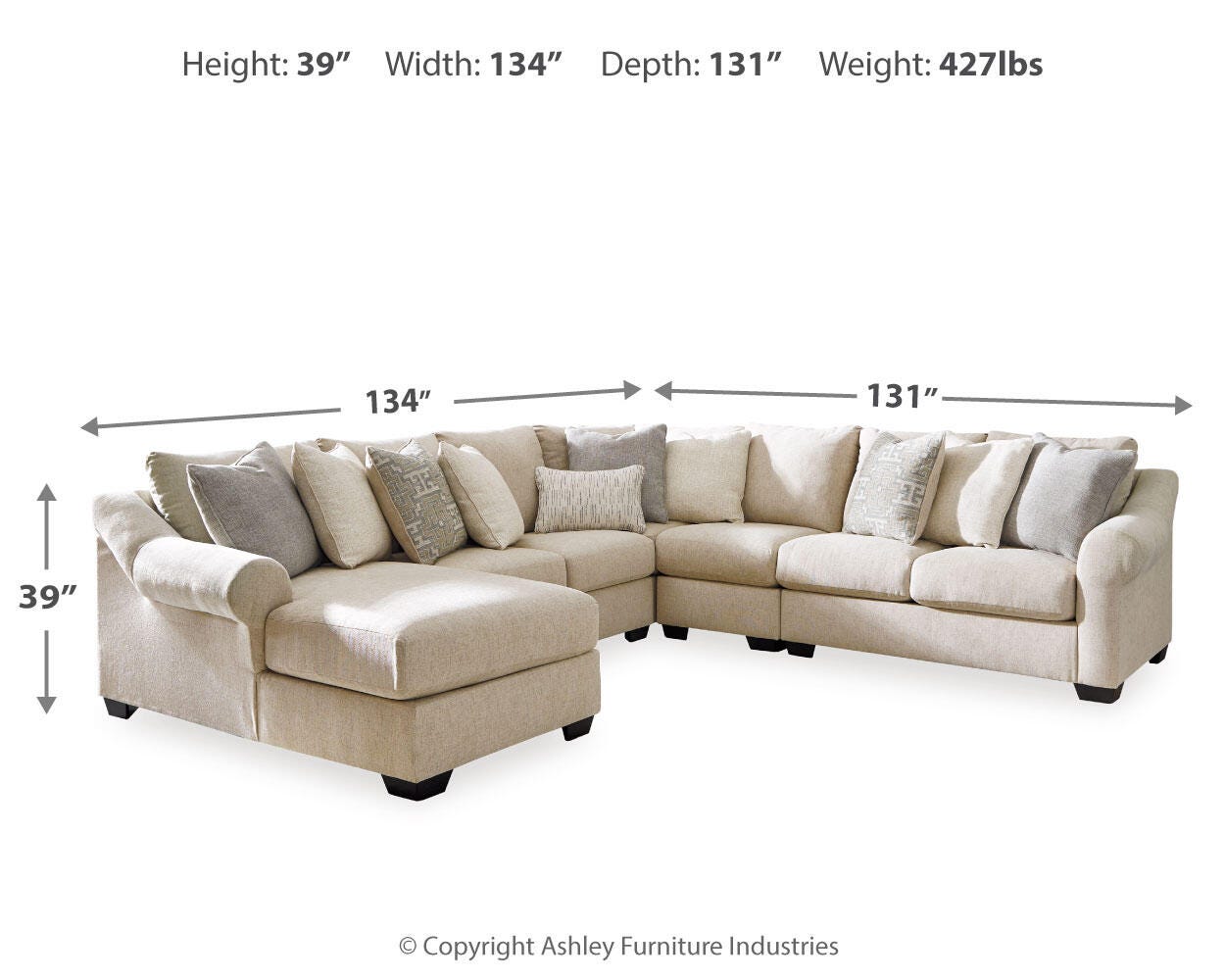 Carnaby 5-Piece Sectional with Chaise - image 4
