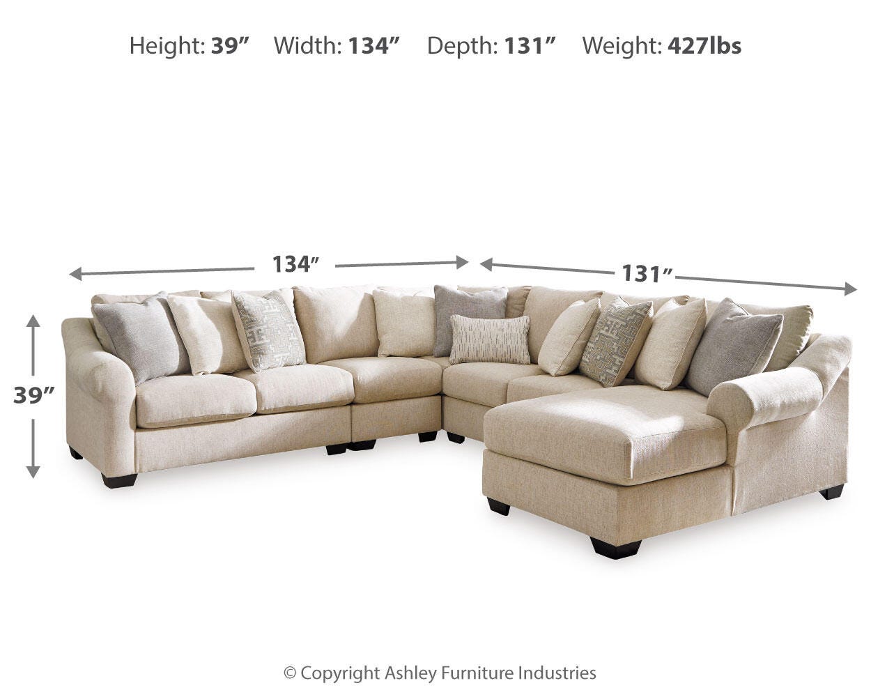 Carnaby 5-Piece Sectional with Chaise - image 4