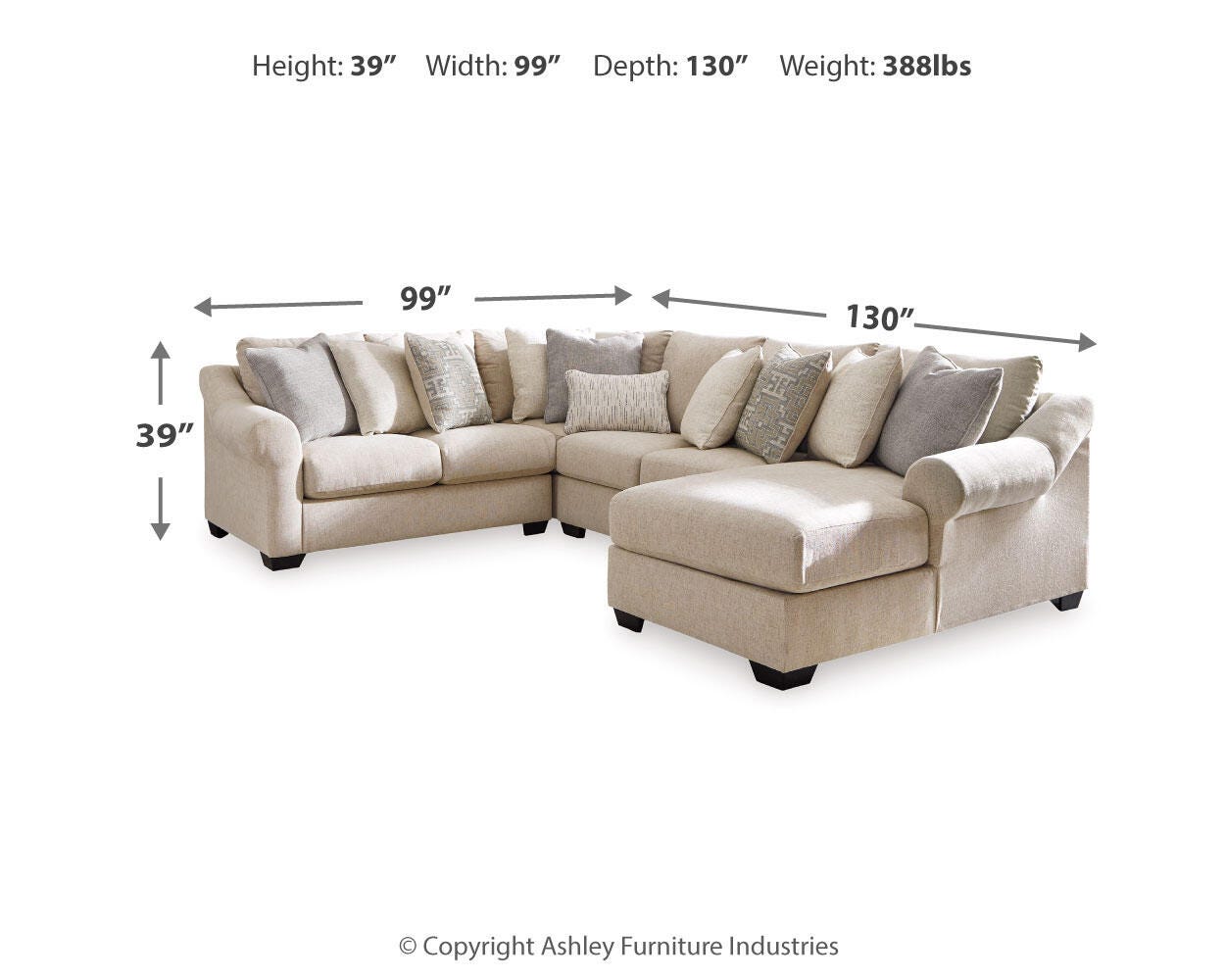 Carnaby 4 Piece Sectional with Chaise - image 5