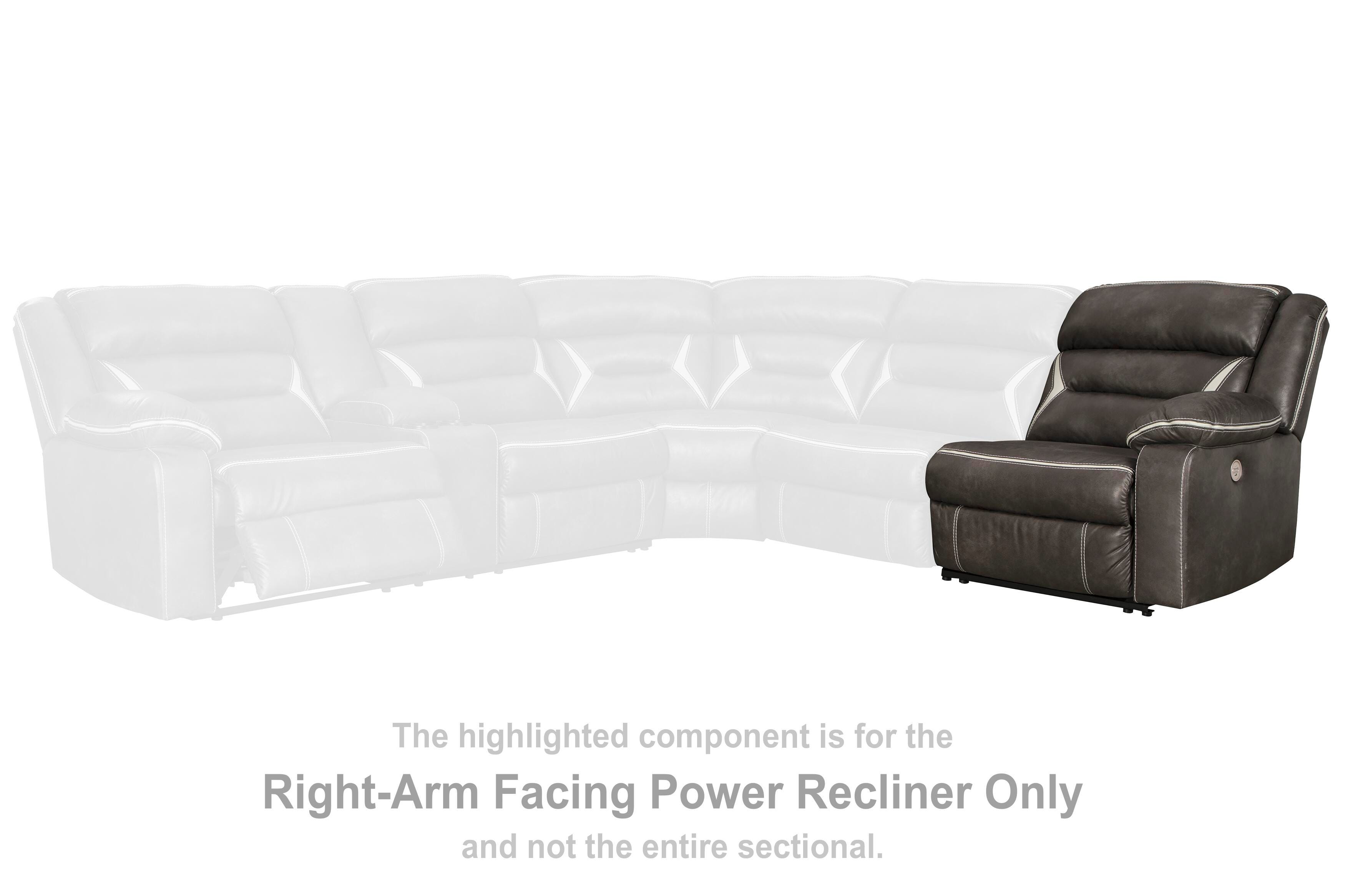 Sillón reclinable eléctrico Kincord con reposabrazos derecho - image 2