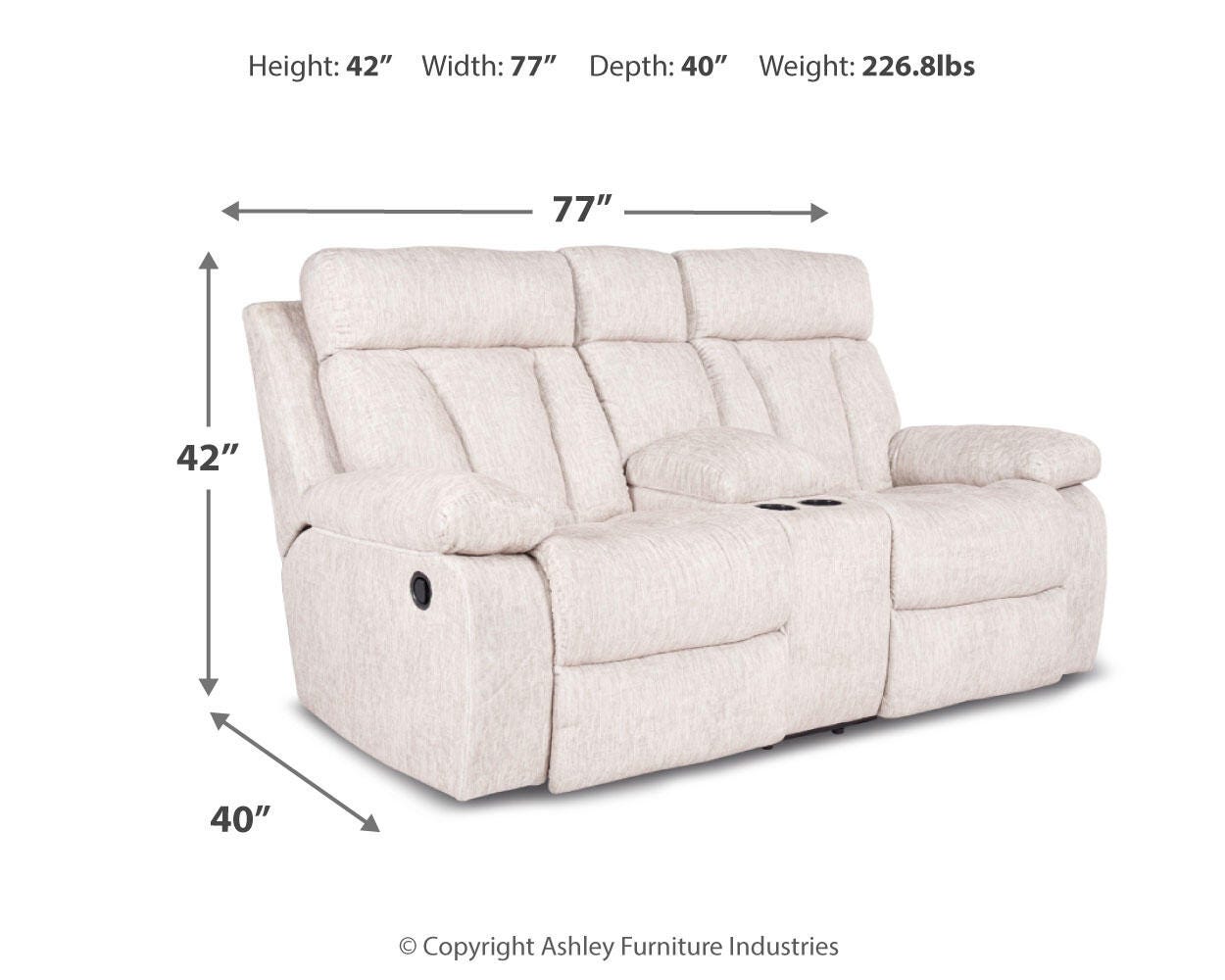 Feesler Reclining Loveseat with Console - image 4