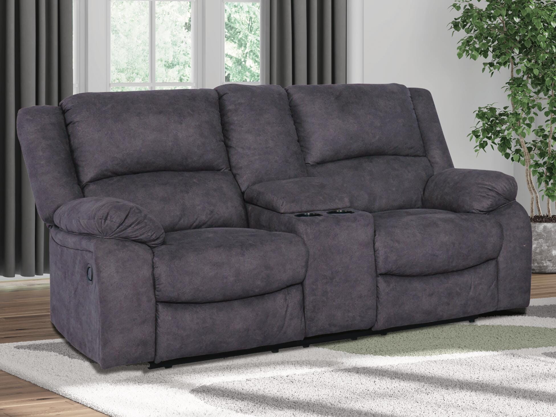 Bonnacraft Reclining Loveseat with Console - image 1