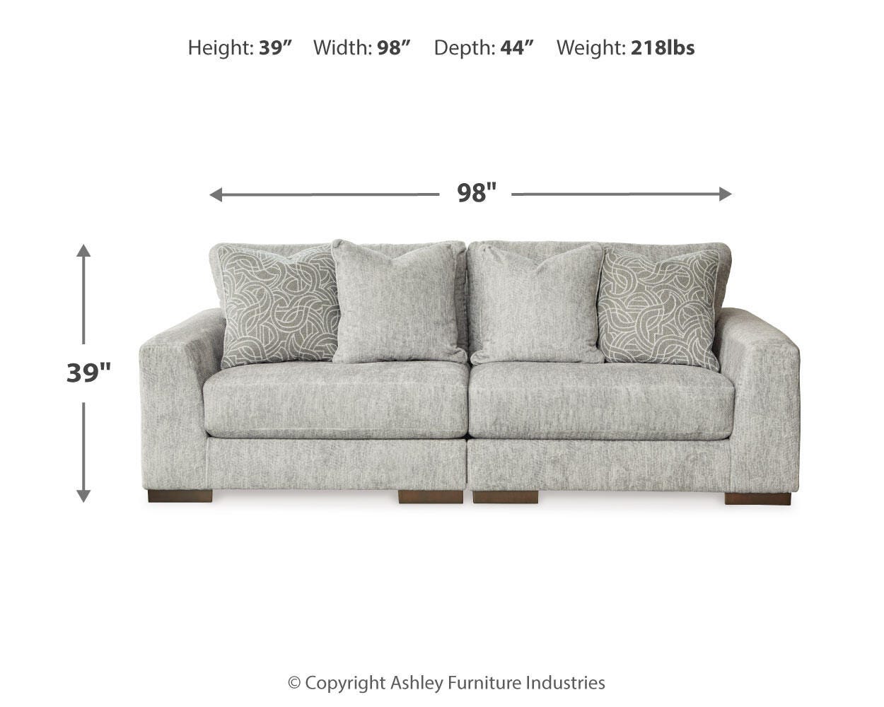 Regent Park 2-Piece Modular Loveseat | Ashley