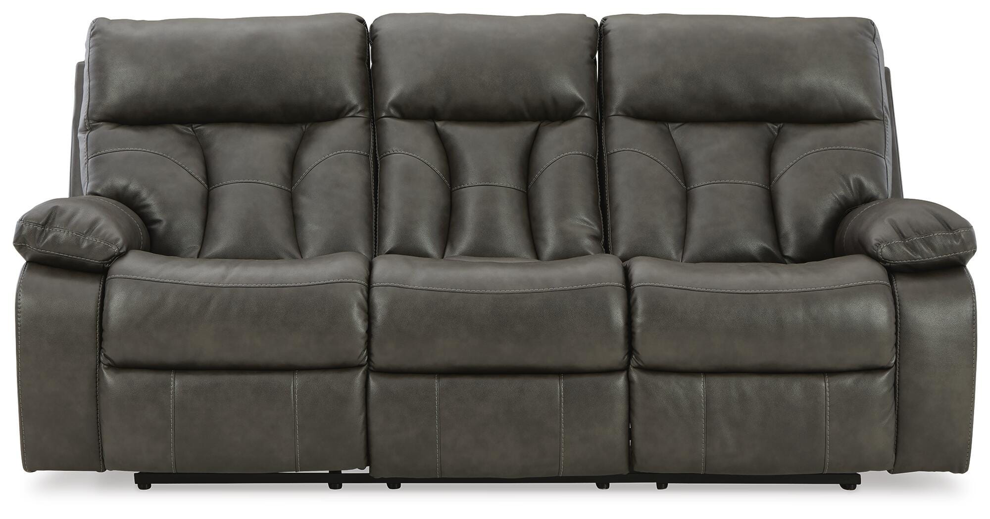 Willamen Manual Reclining Sofa with Drop Down Table | Ashley