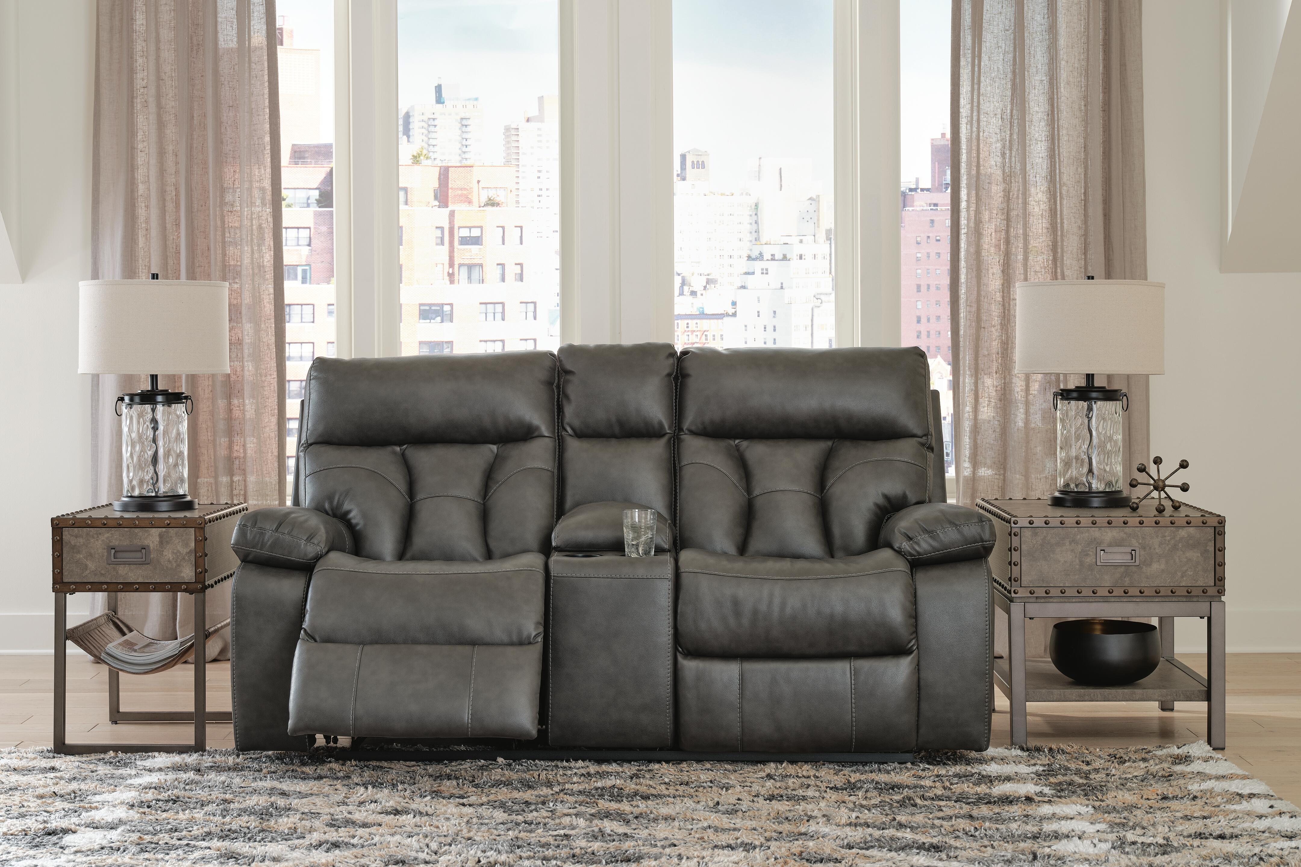 Willamen Manual Reclining Loveseat with Console | Ashley