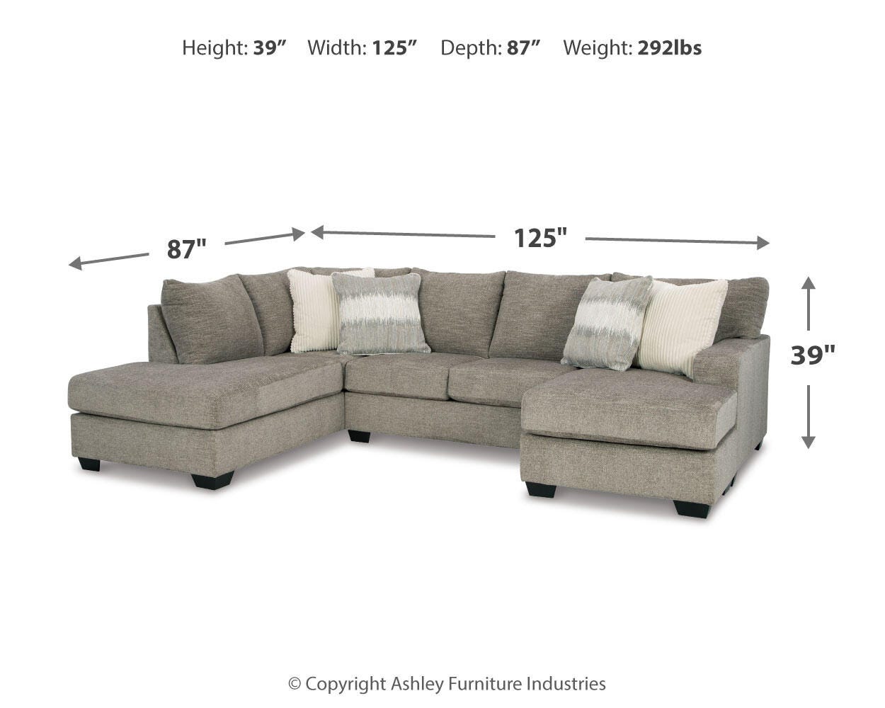 Creswell 2-Piece Sectional with Chaise - image 3