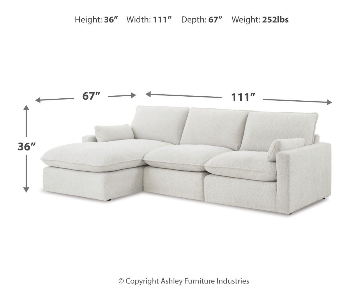 Gimma 3-Piece Sectional Sofa with Chaise - image 6