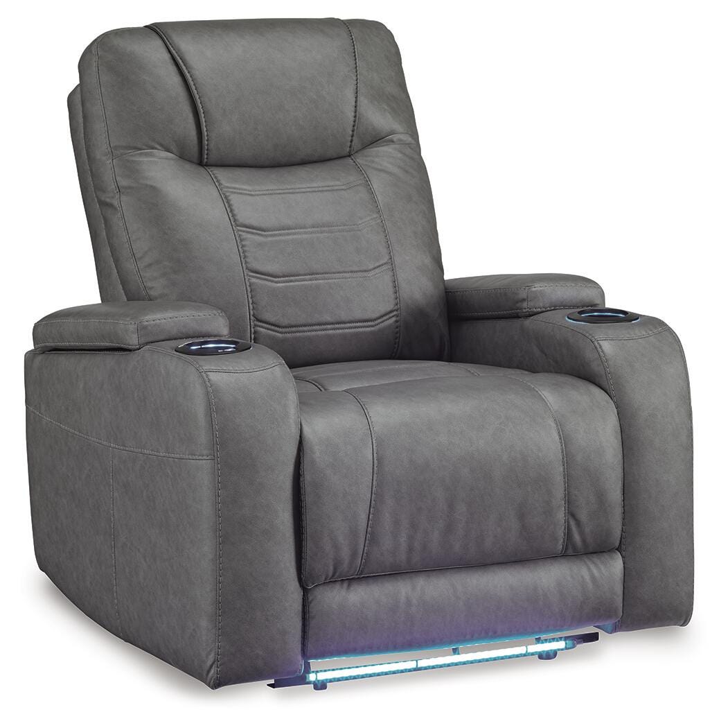 Schooner Rocks Power Recliner, Slate, large