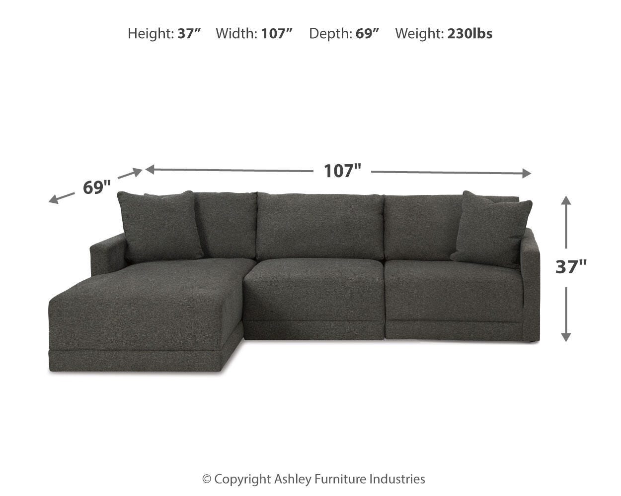 Evey 3-Piece Sectional with Chaise - image 3