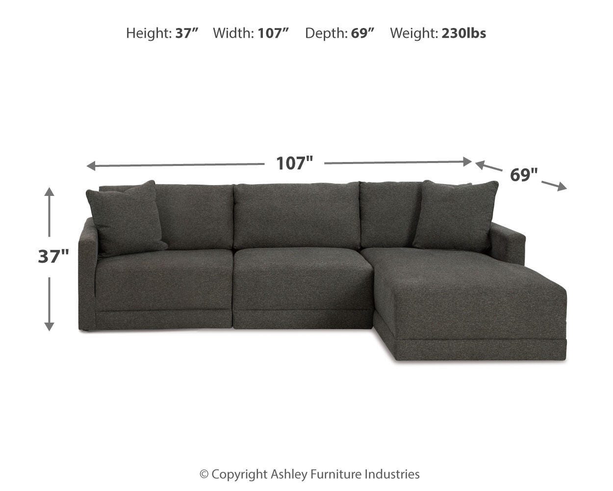 Evey 3-Piece Sectional with Chaise - image 6