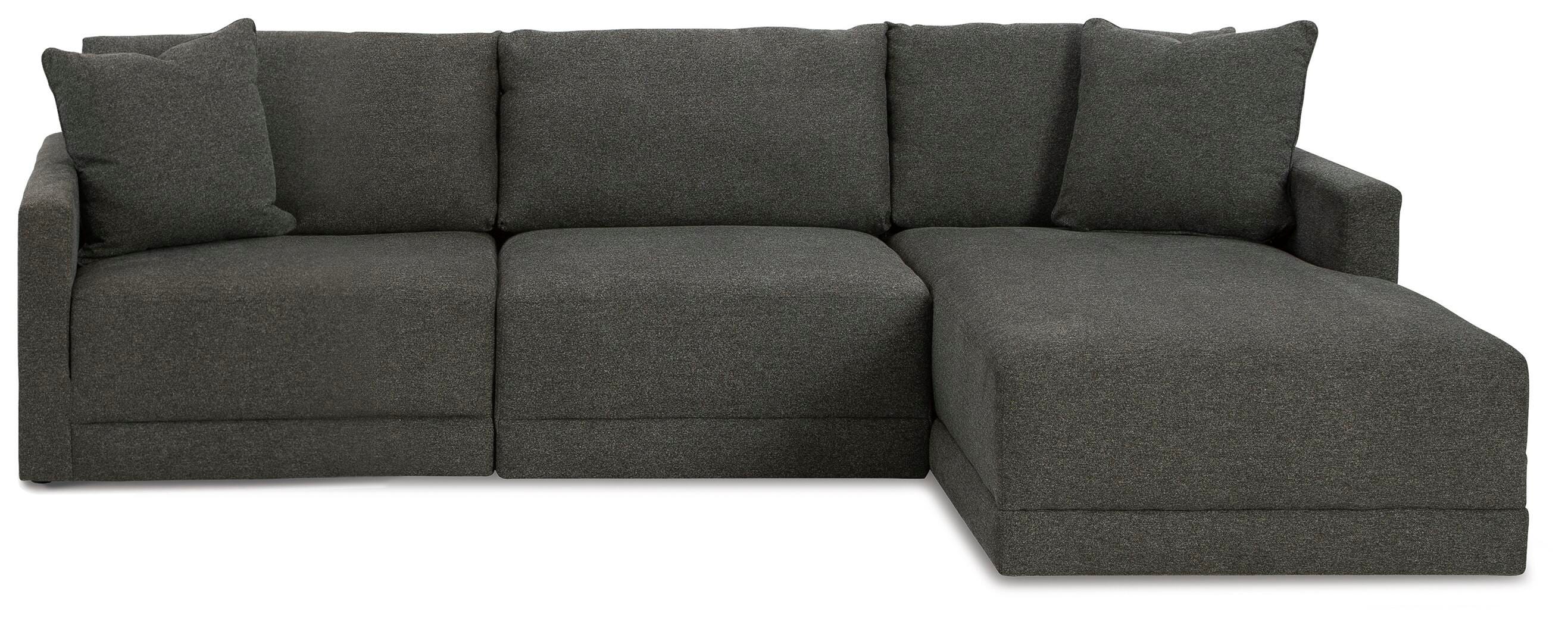 Evey 3-Piece Sectional with Chaise, Granite, large