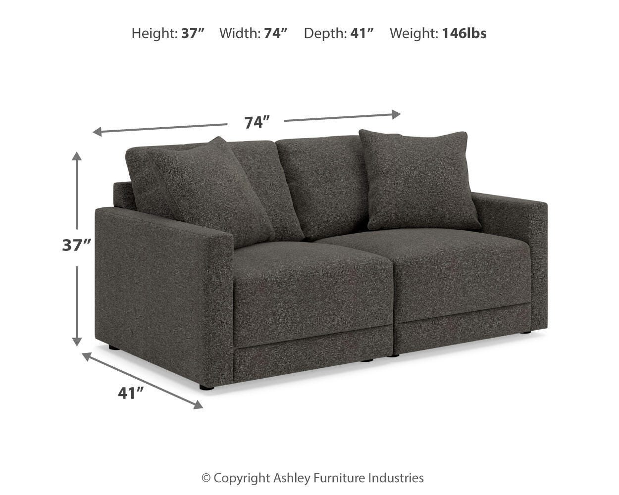 Evey 2-Piece Sectional Loveseat - image 5