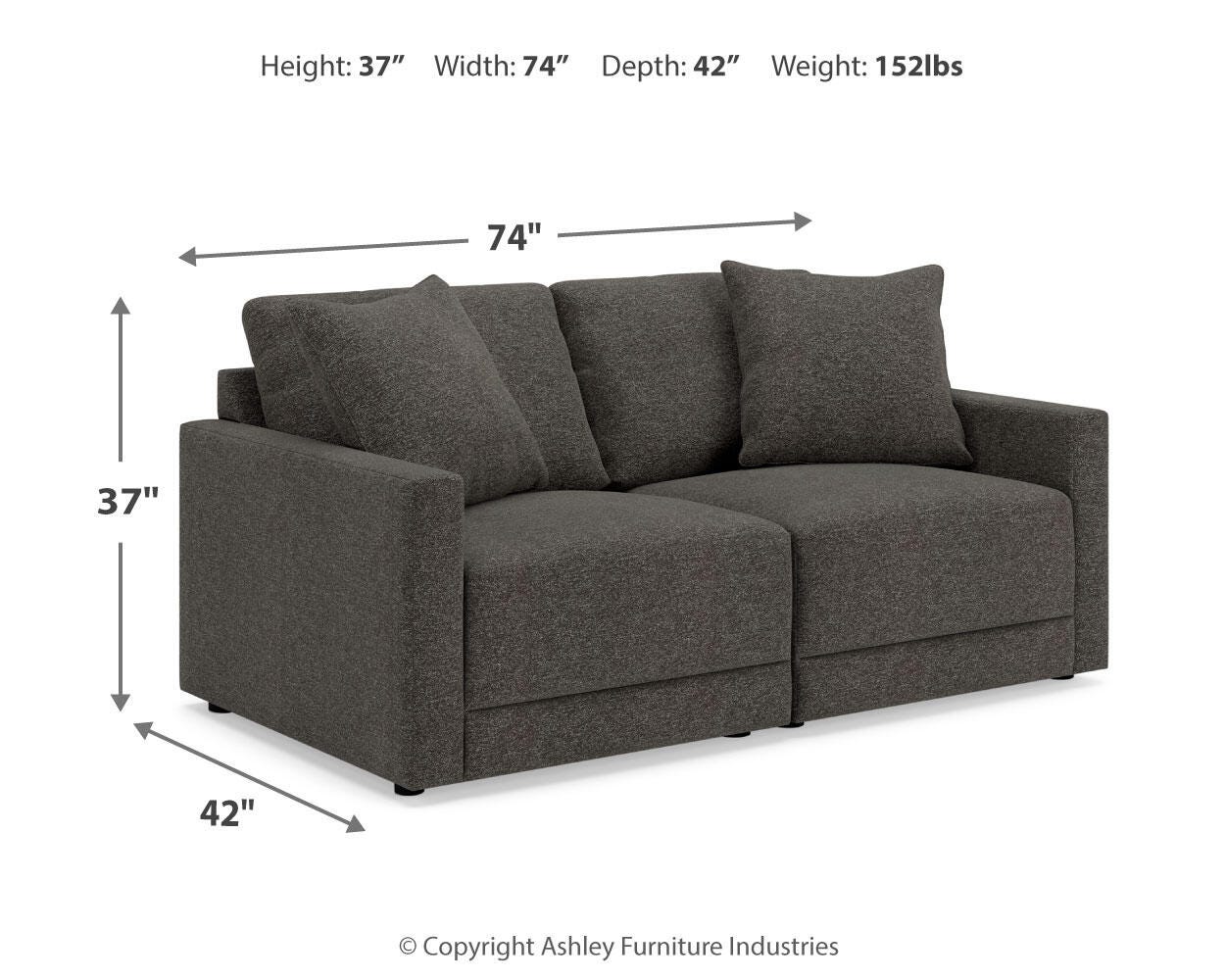 Evey 2-Piece Sectional Loveseat - image 5