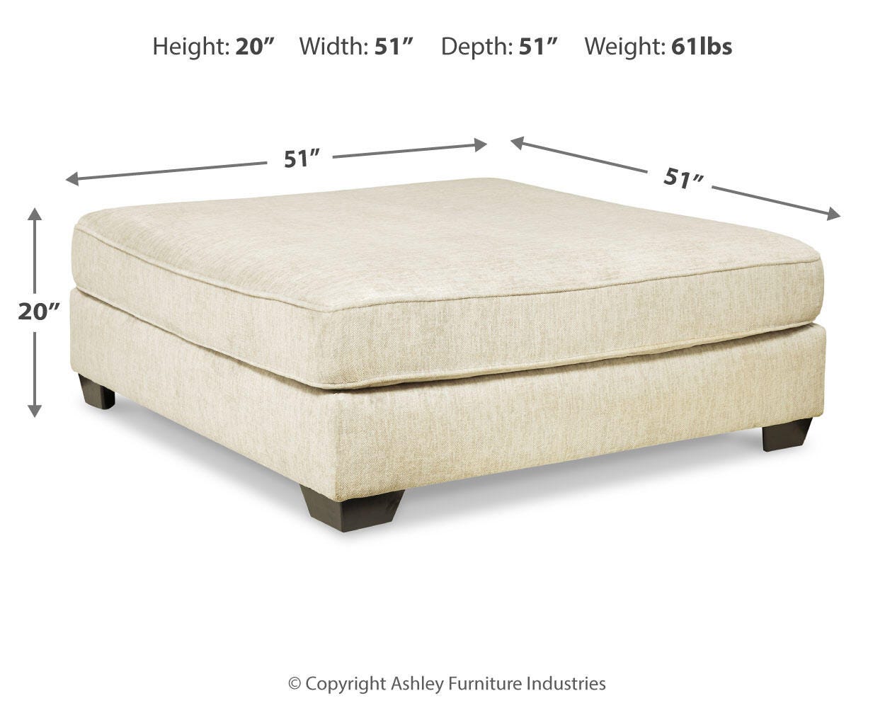 Rawcliffe Oversized Accent Ottoman - image 2