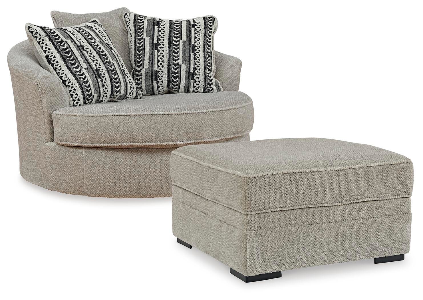 Sillón giratorio y otomana Calnita extragrandes - image 1