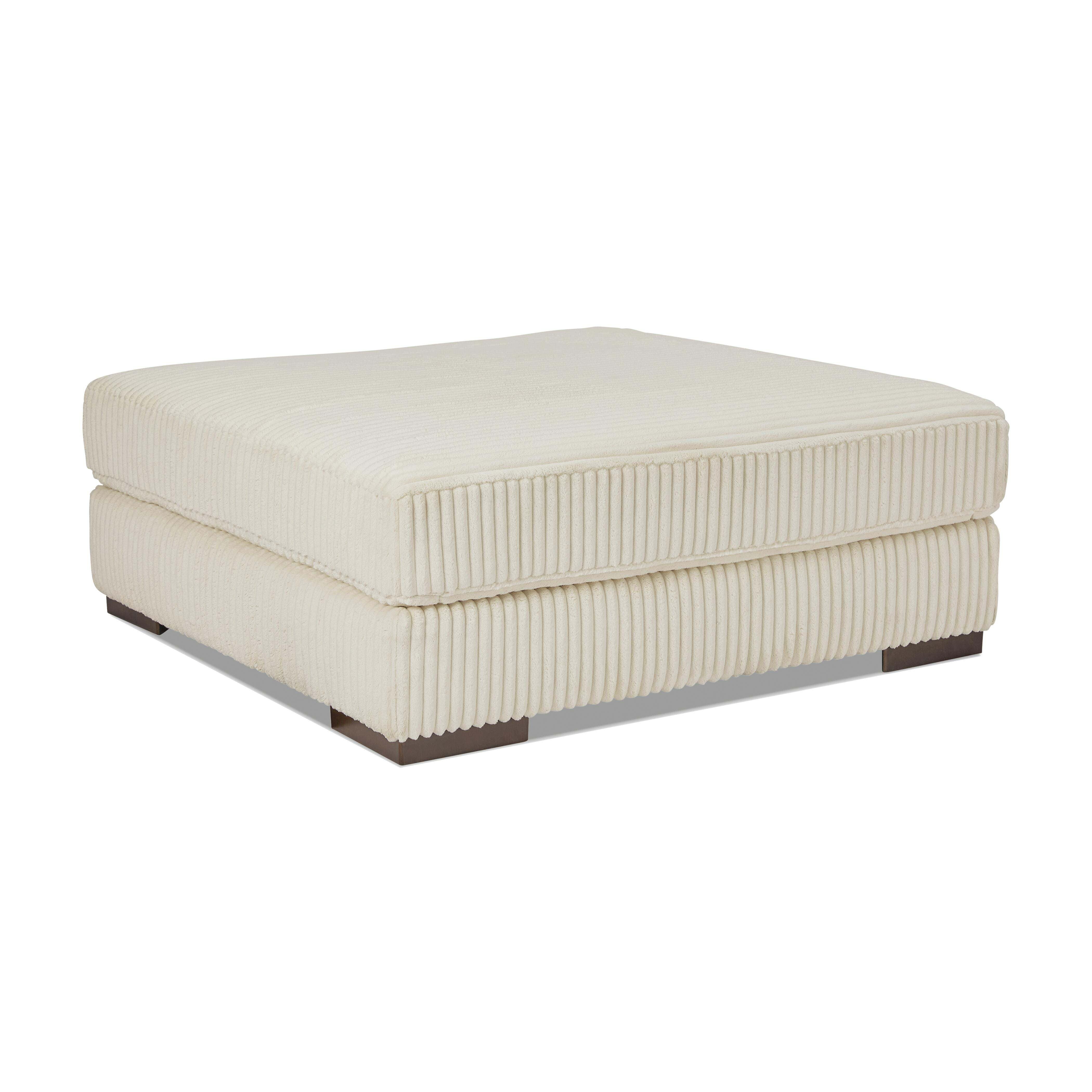 Lindyn Oversized Accent Ottoman, Ivory, large