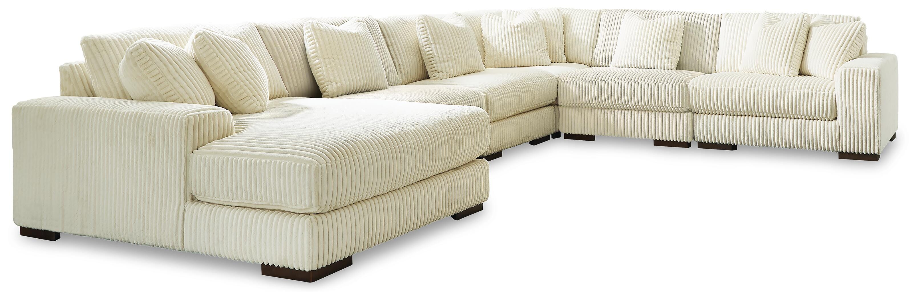 Lindyn 6-Piece Sectional with Chaise, Ivory, large