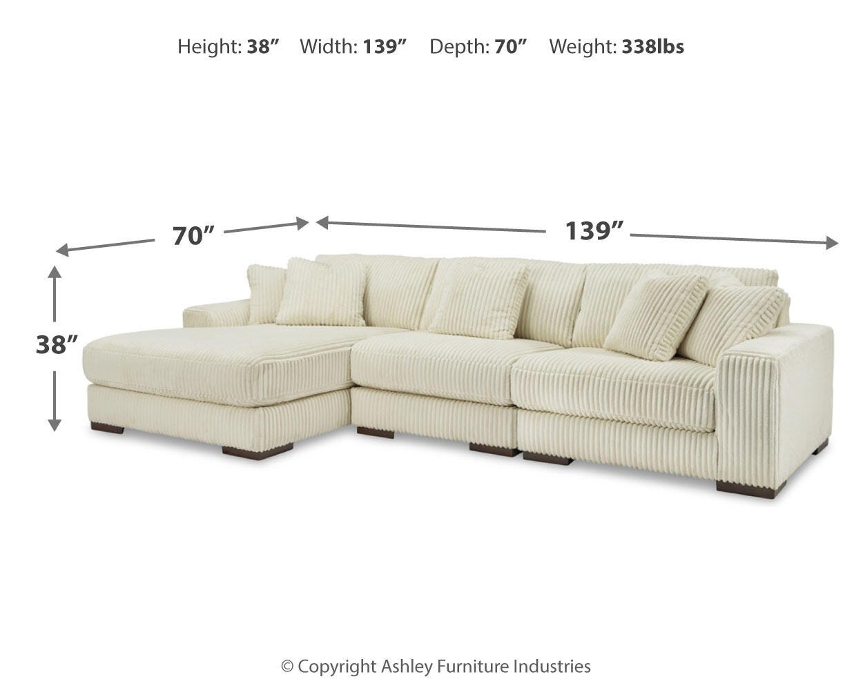 Lindyn 3-Piece Sectional with Chaise - image 3