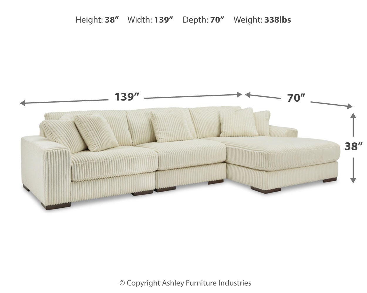 Lindyn 3-Piece Sectional with Chaise - image 3