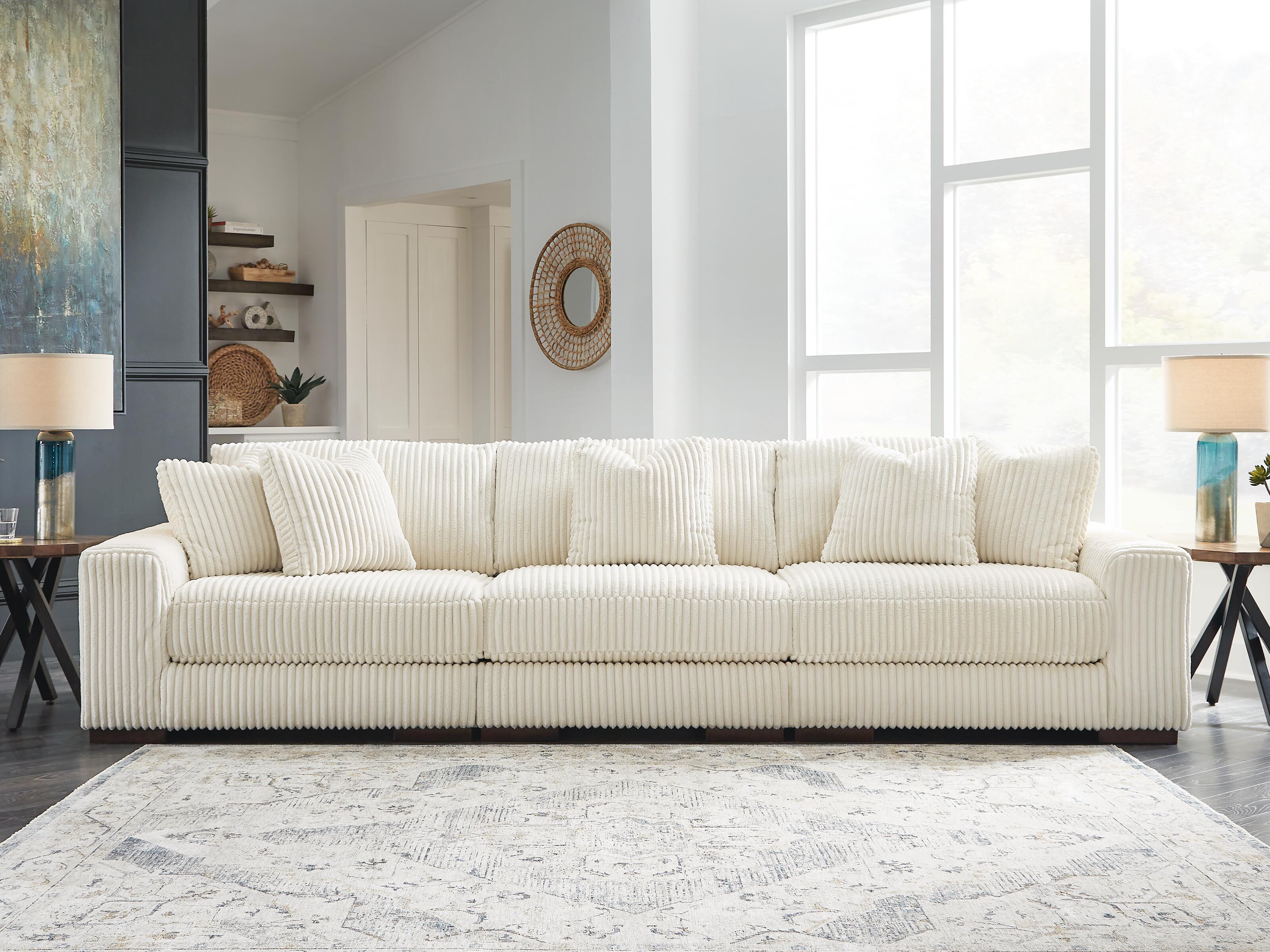 Lindyn 3-Piece Sectional Sofa, Ivory, rollover