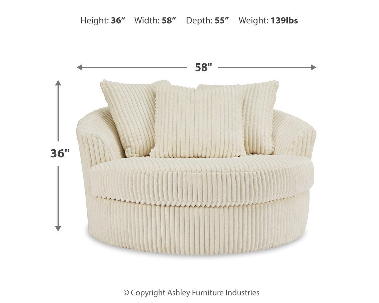Lindyn Oversized Swivel Accent Chair - image 7