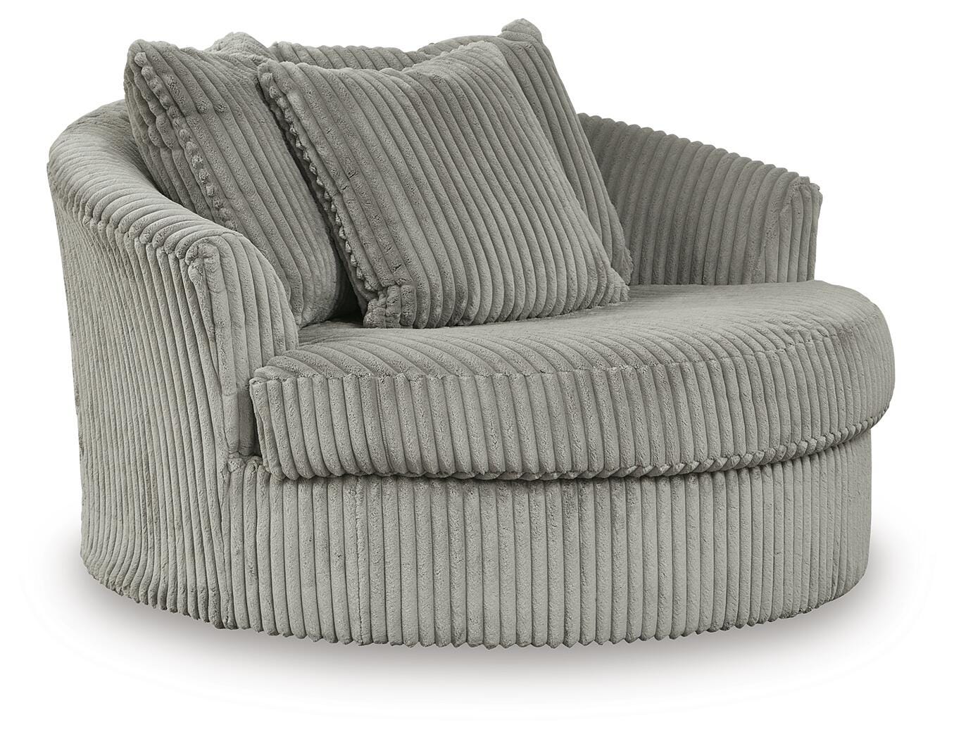 Lindyn Oversized Swivel Accent Chair, Fog, large