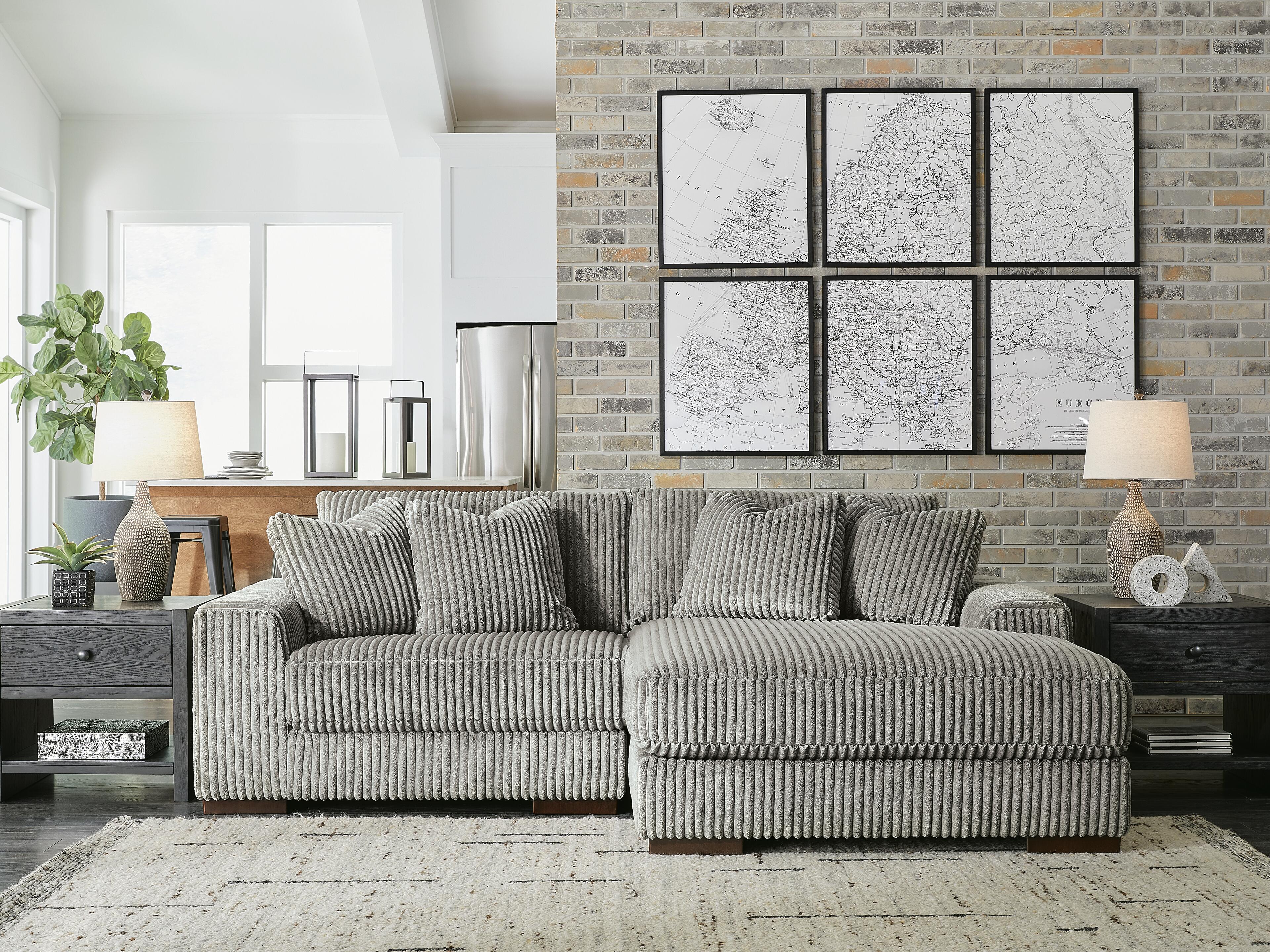 Lindyn 2-Piece Sectional with Chaise, Fog, rollover