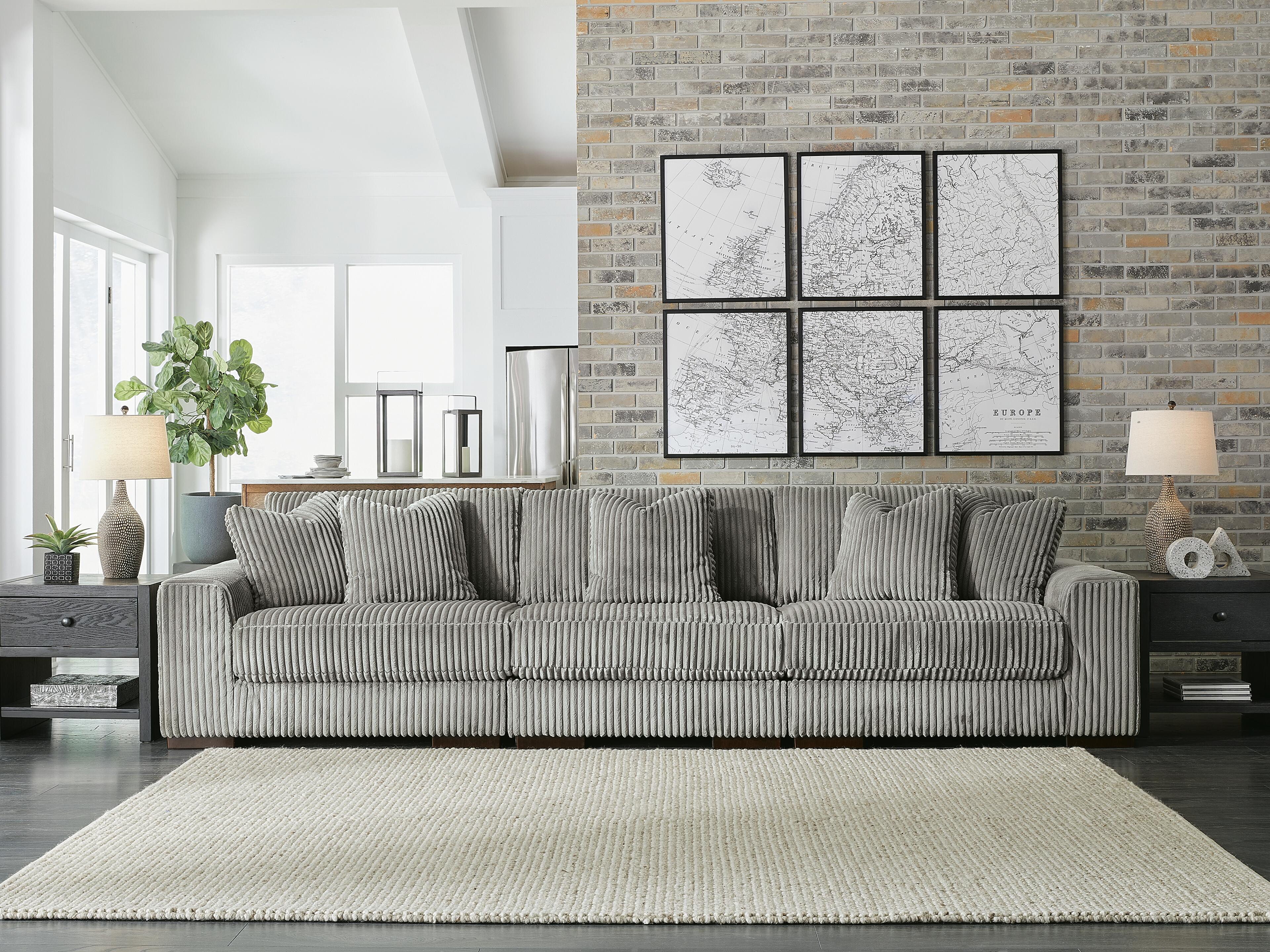 Lindyn 3-Piece Sectional Sofa, Fog, rollover